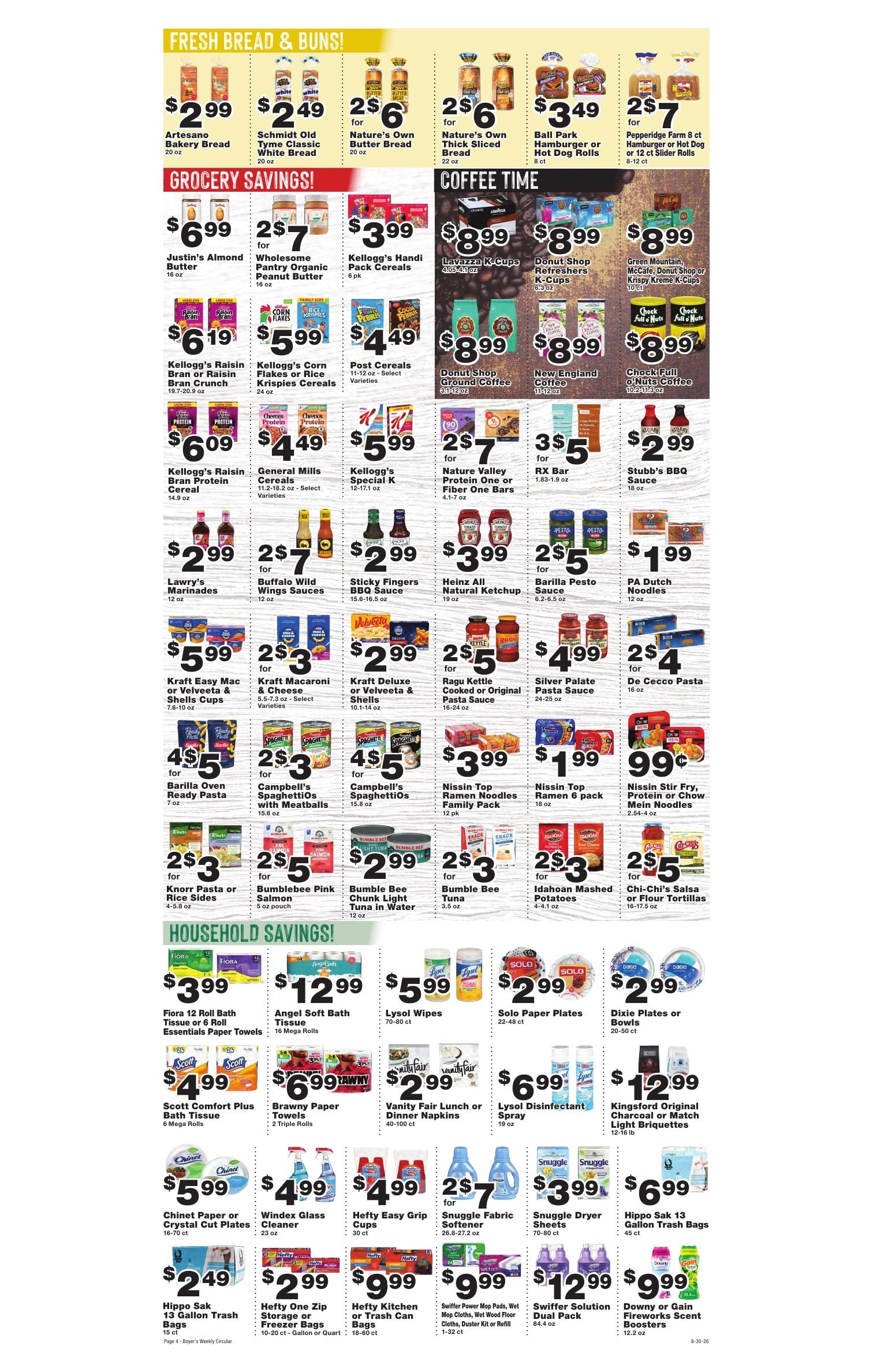 Boyer's Food Markets (Ashland and other locations, PA) Weekly Ad August 30 - September 5, 2026