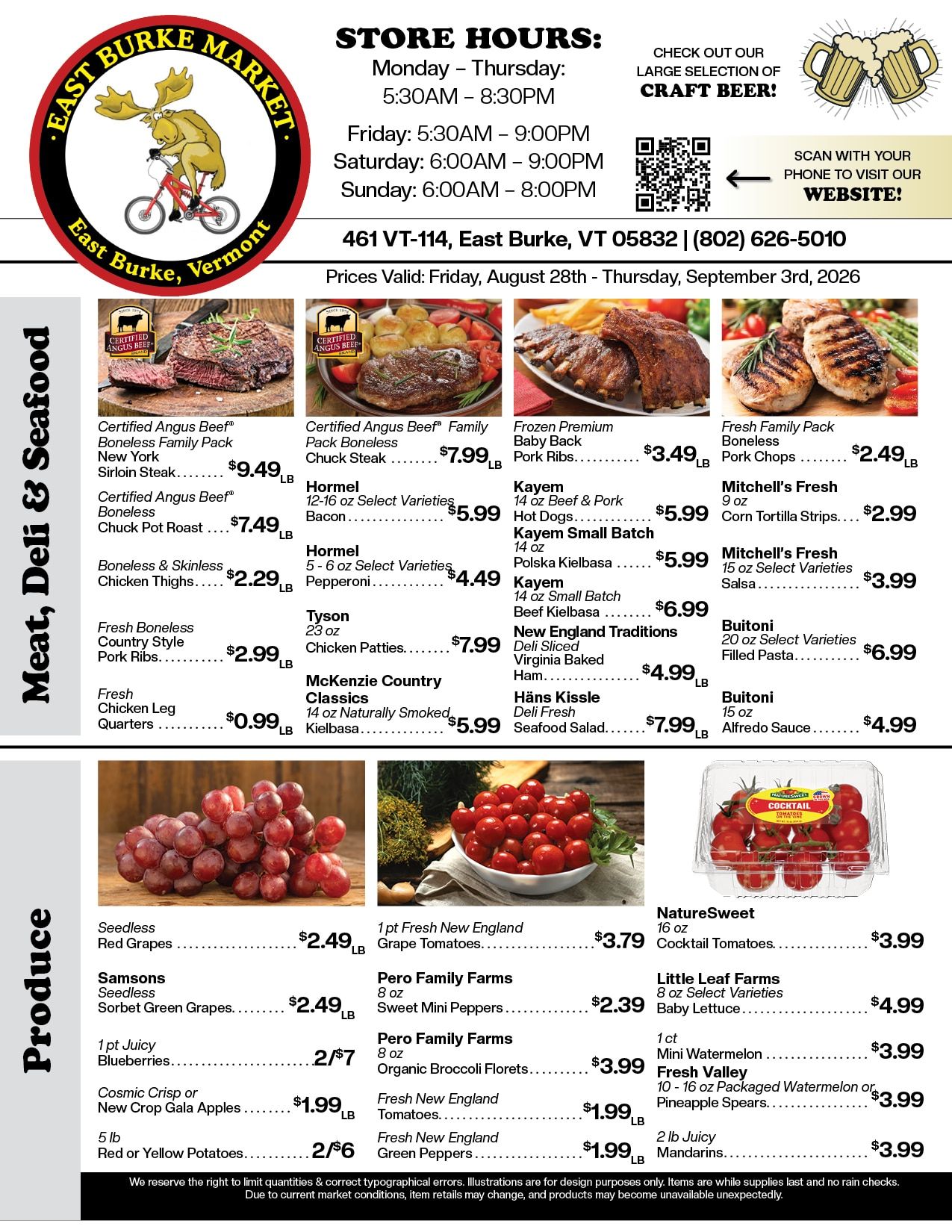 East Burke Market Weekly Ad August 28 - September 3, 2026