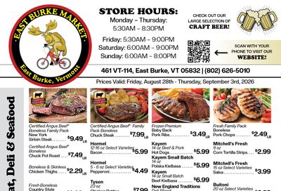 East Burke Market Weekly Ad August 28 - September 3, 2026