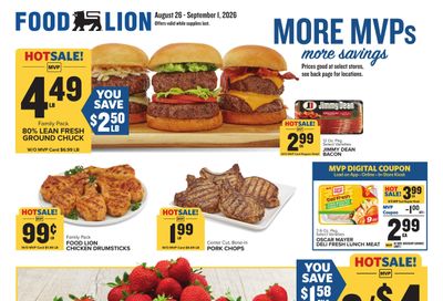 Food Lion (Clover Area, SC) Weekly Ad August 26 - September 1, 2026