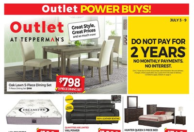 Outlet at Tepperman's Flyer July 3 to 9