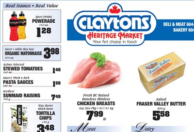 Claytons Heritage Market Flyer July 3 to 9