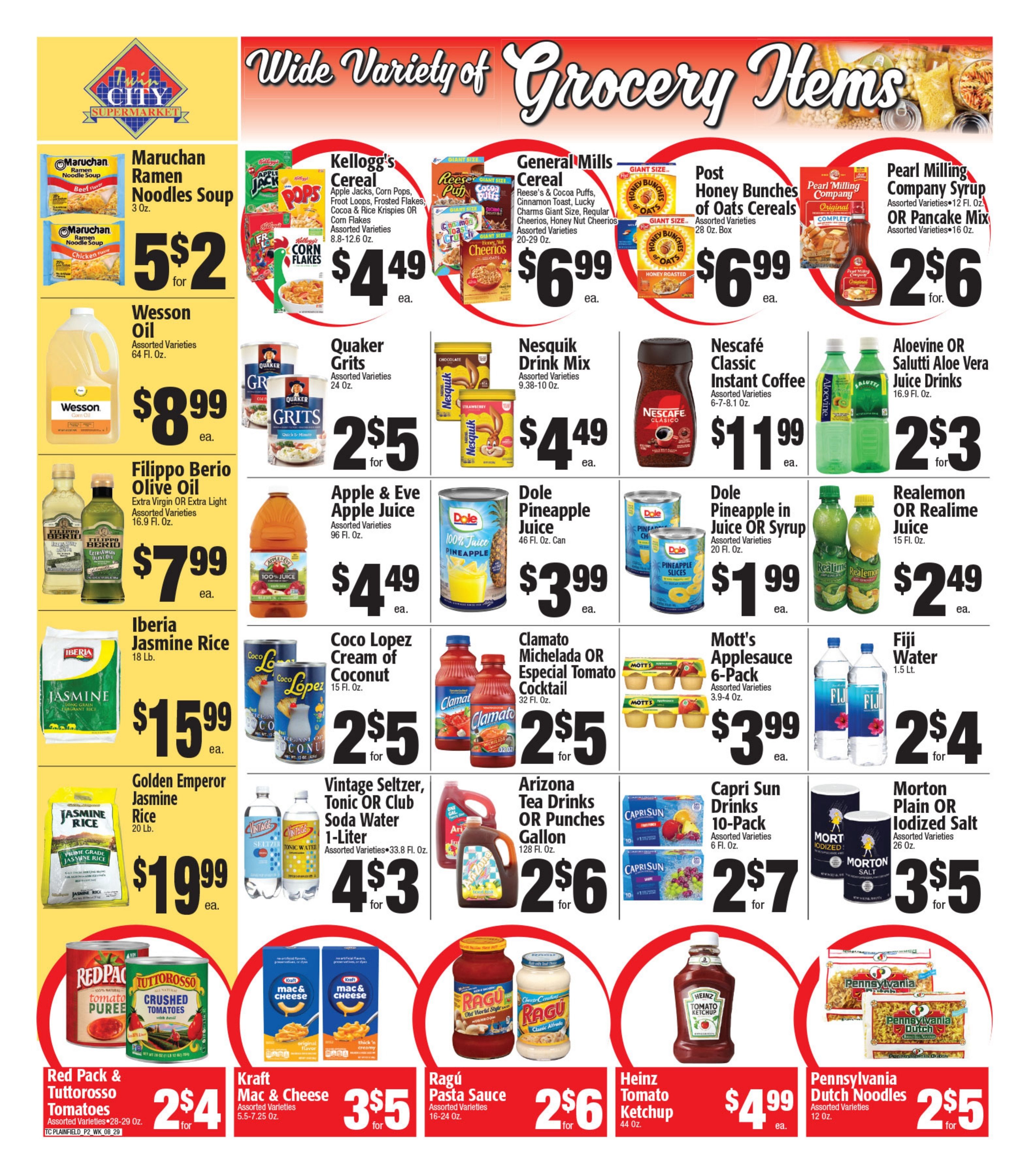 Twin City Supermarket (600 Park Avenue, Plainfield, NJ) Weekly Ad August 29 - September 4, 2026