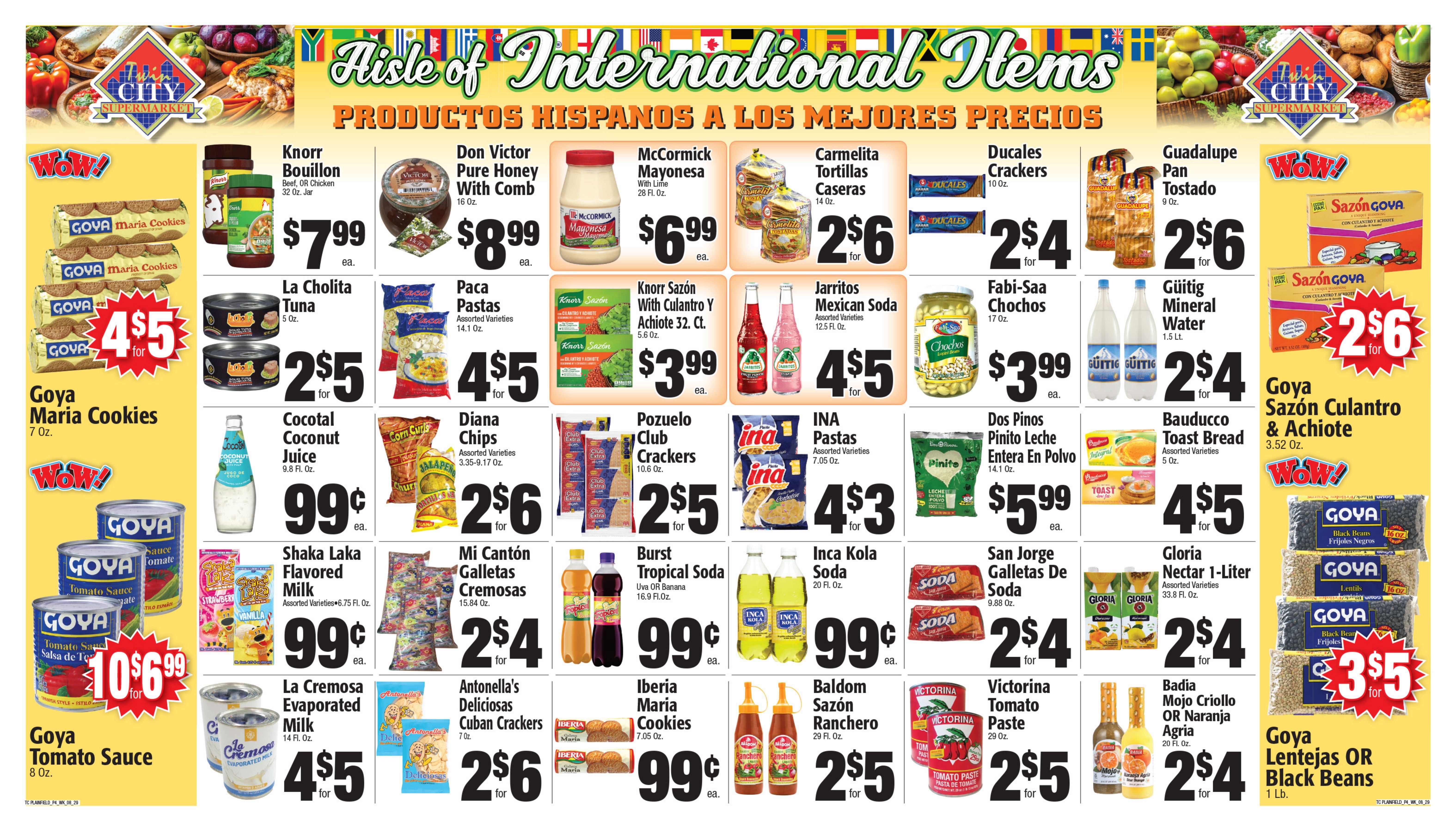 Twin City Supermarket (600 Park Avenue, Plainfield, NJ) Weekly Ad August 29 - September 4, 2026