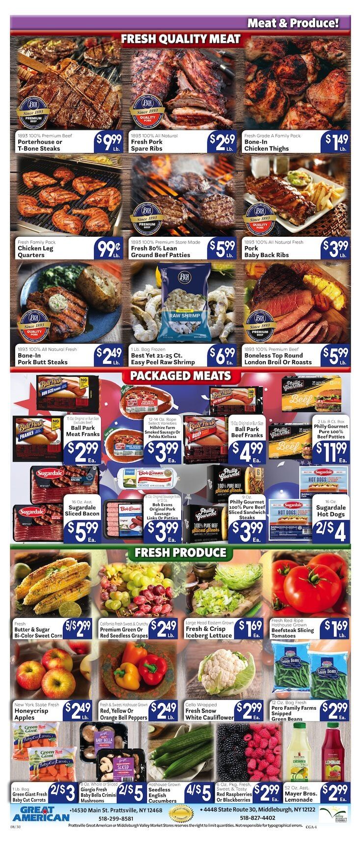 Valley Market and Jim's Great American Weekly Ad August 30 - September 5, 2026