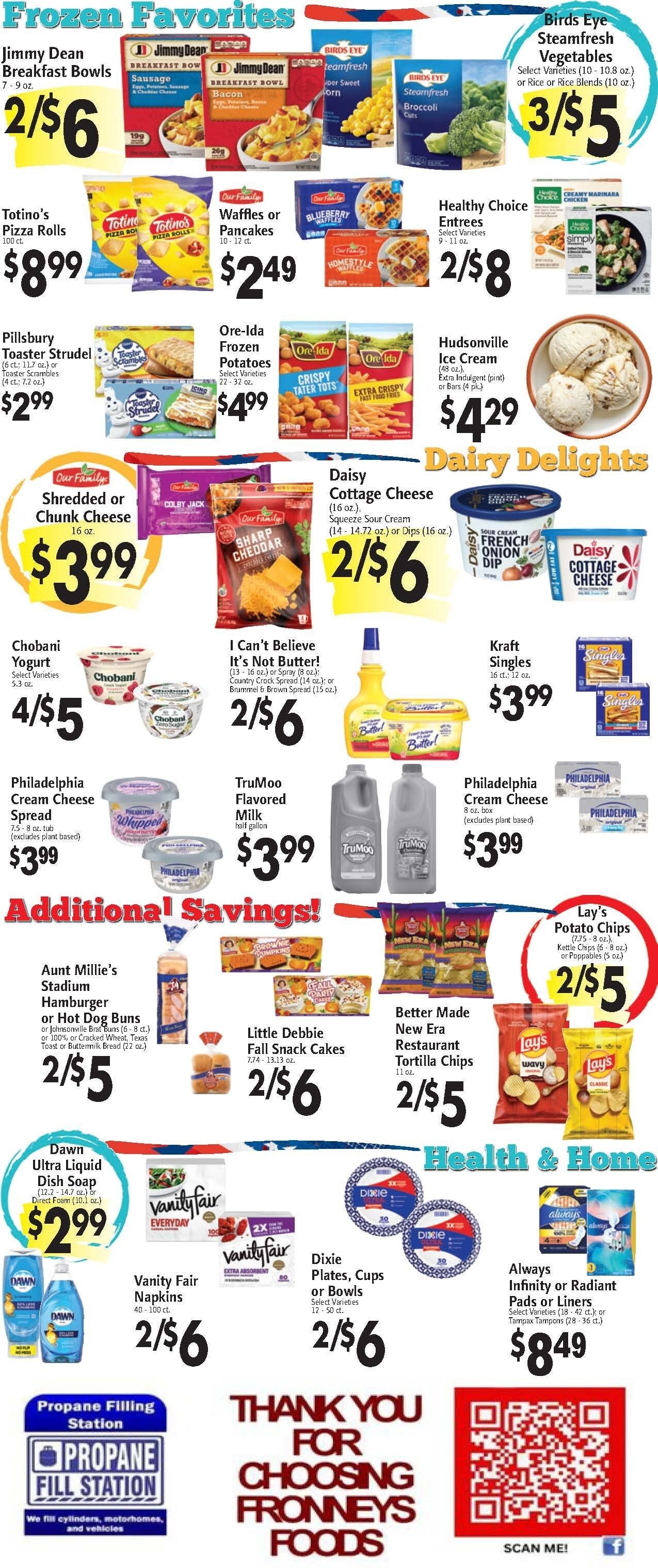 Fronney's Foods Weekly Ad August 31 - September 6, 2026