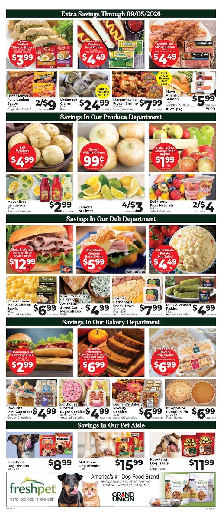 Grand Union (New York) Weekly Ad August 30 - September 5, 2026