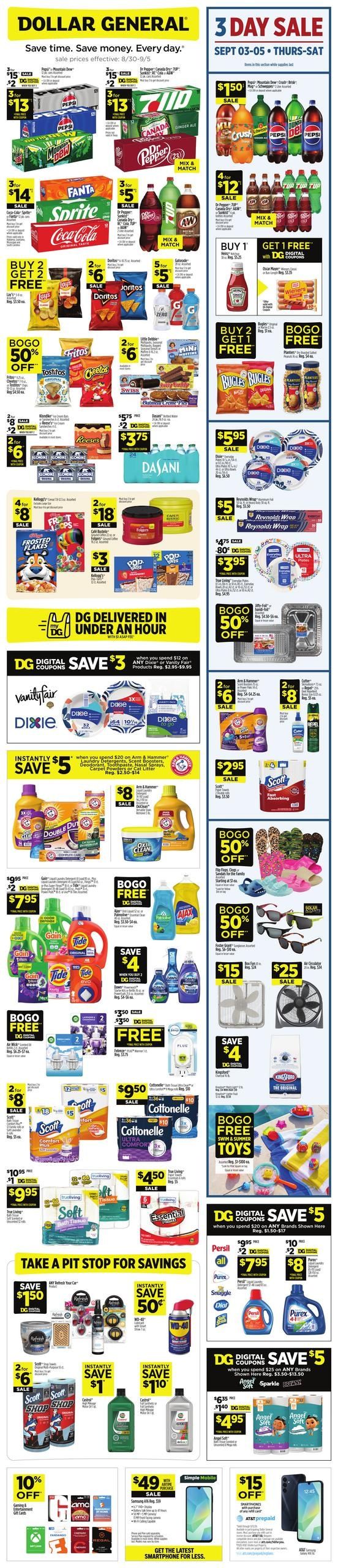 Dollar General (Columbia-Wellford Area, SC) Weekly Ad August 30 - September 5, 2026