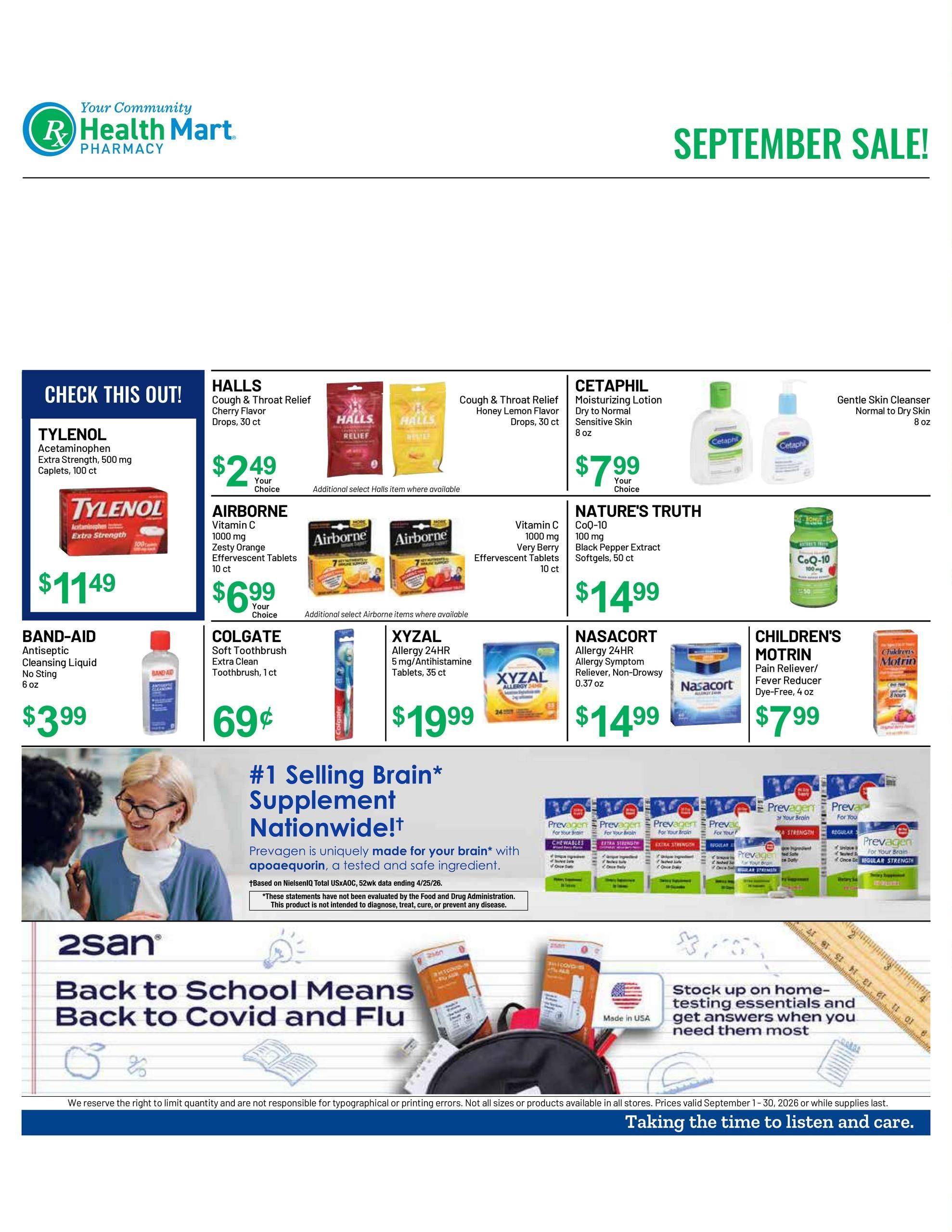 Health Mart Pharmacy Weekly Ad September 1 - 30, 2026