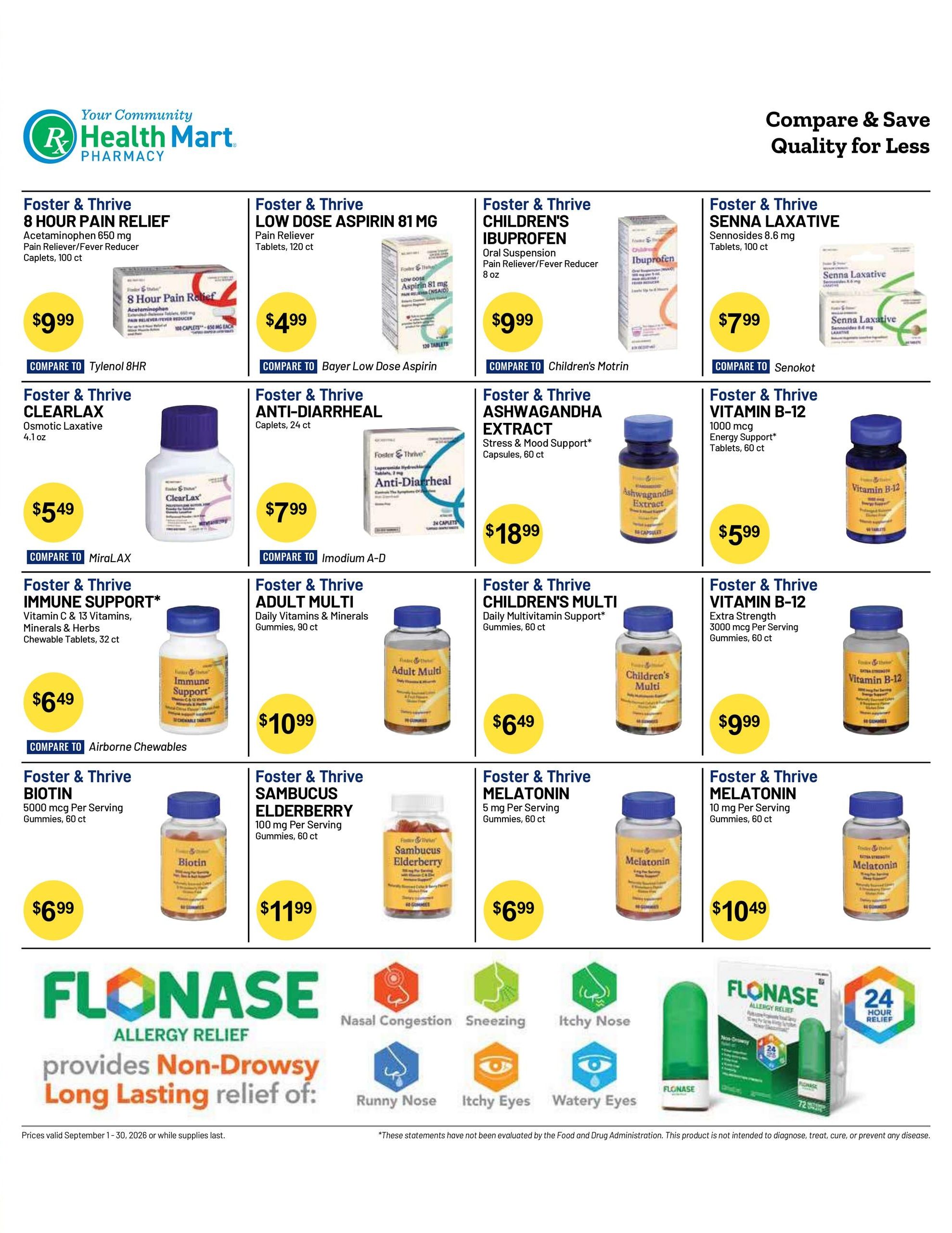 Health Mart Pharmacy Weekly Ad September 1 - 30, 2026