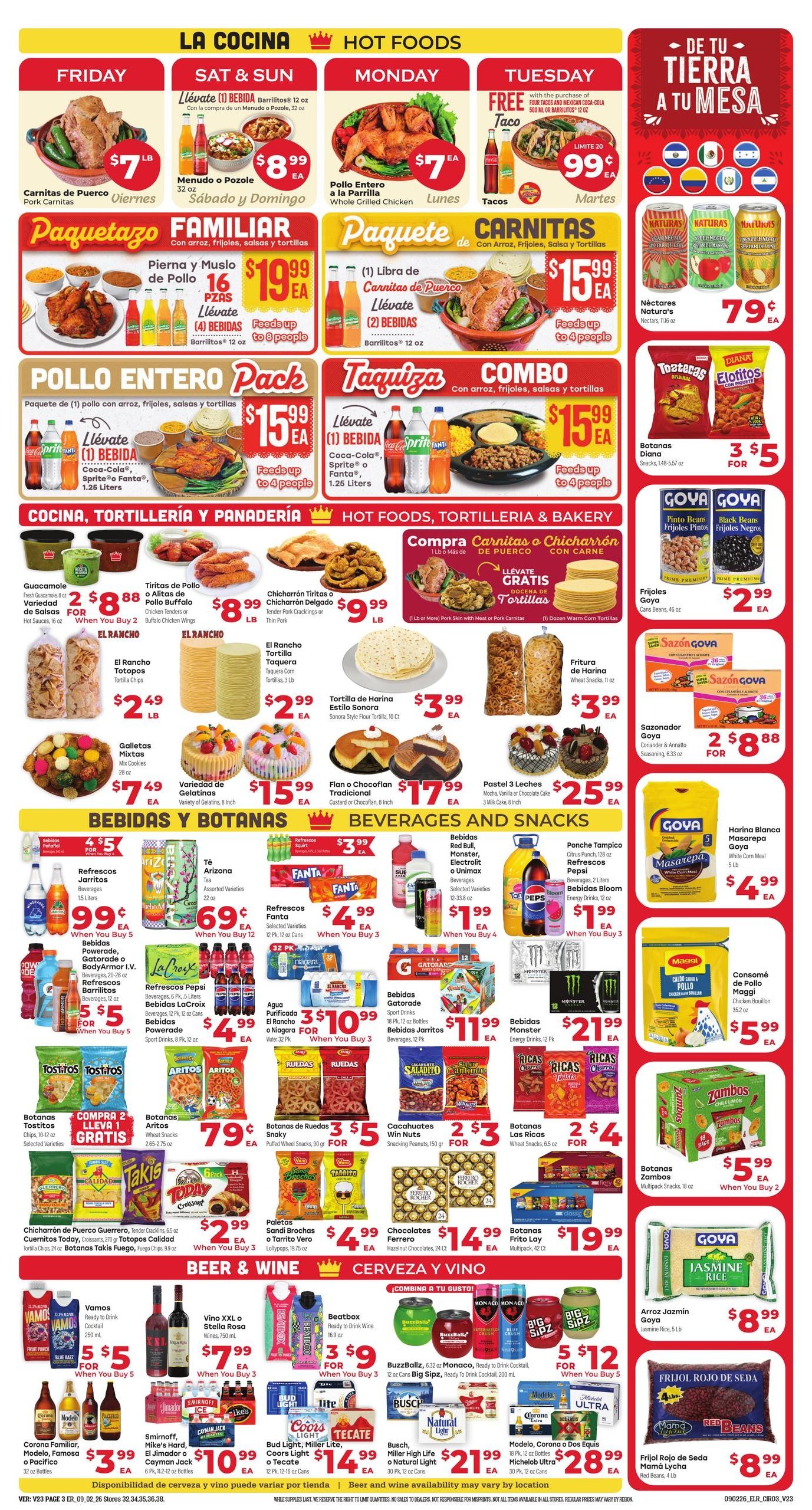 El Rancho Supermercado (Alvin Area, TX) Weekly Ad September 2 - 8, 2026