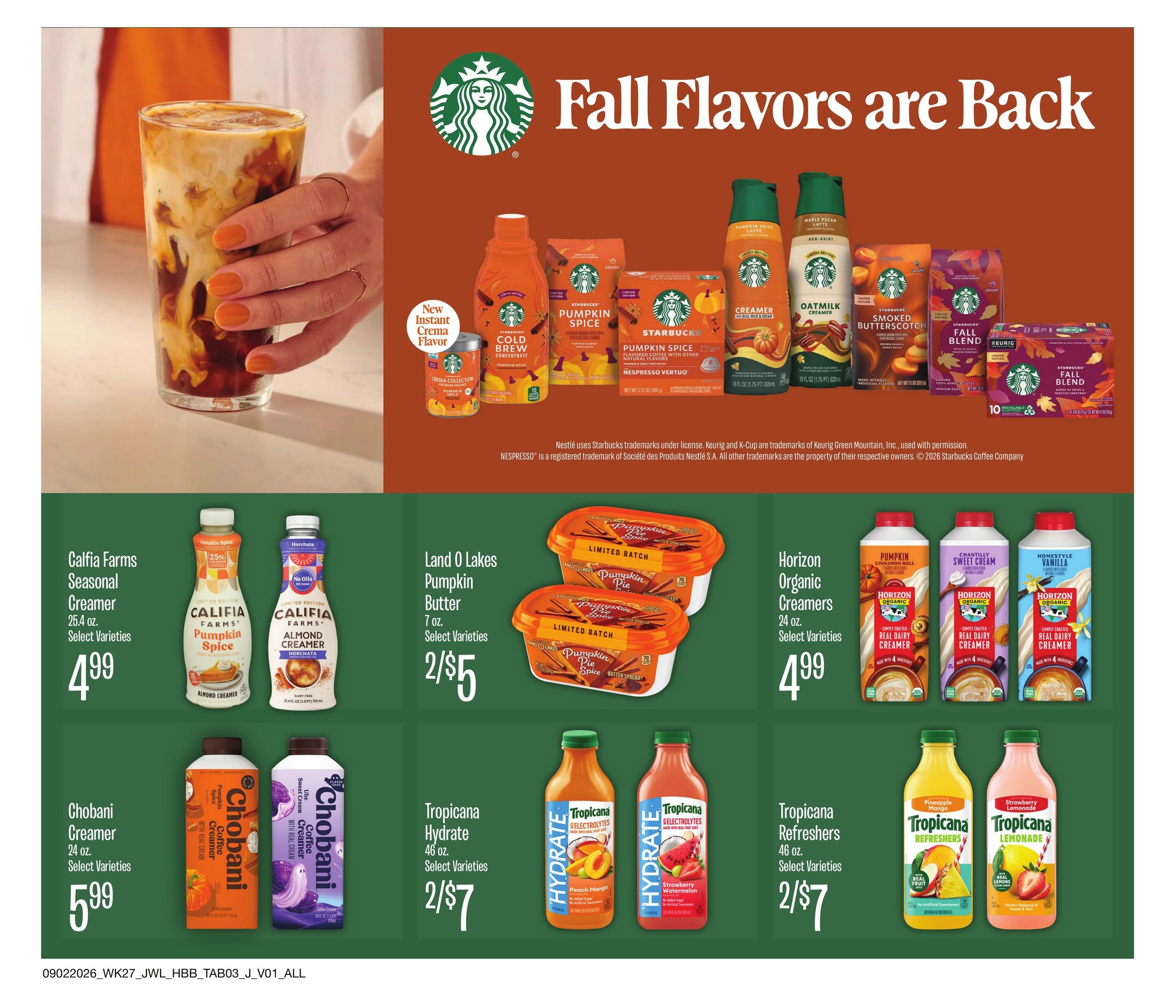 Jewel-Osco Specialty Publication Weekly Ad September 2 - 29, 2026