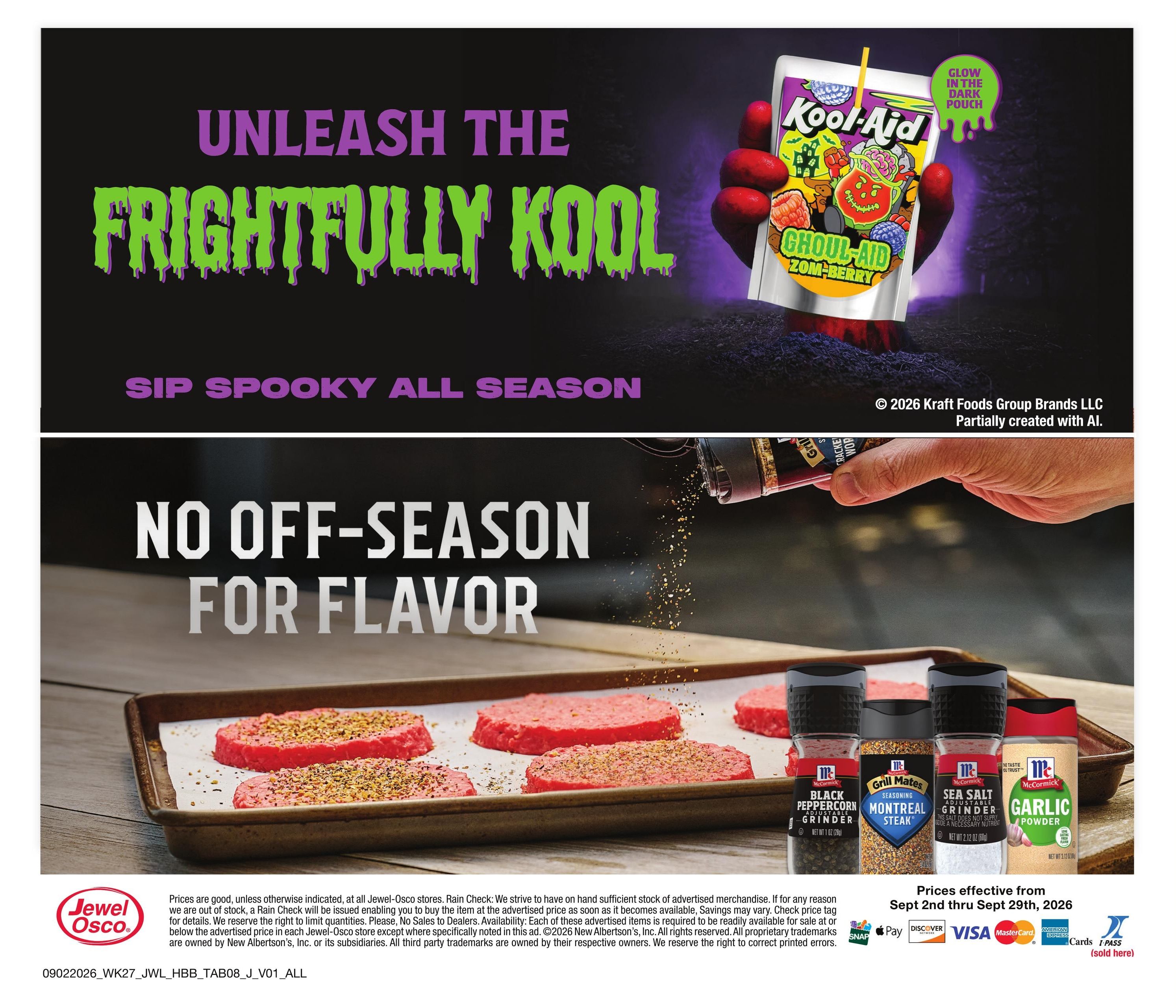 Jewel-Osco Specialty Publication Weekly Ad September 2 - 29, 2026