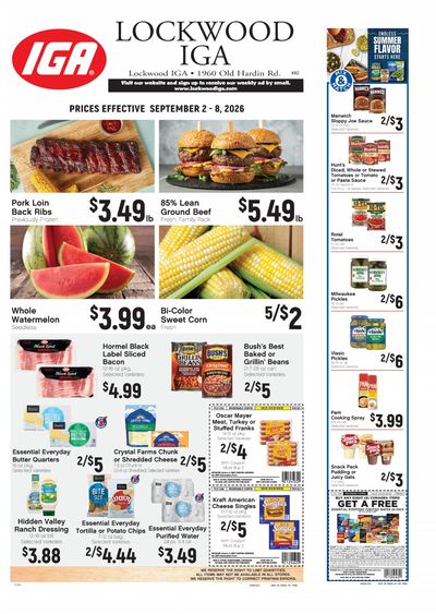 Lockwood IGA Weekly Ad September 2 - 8, 2026