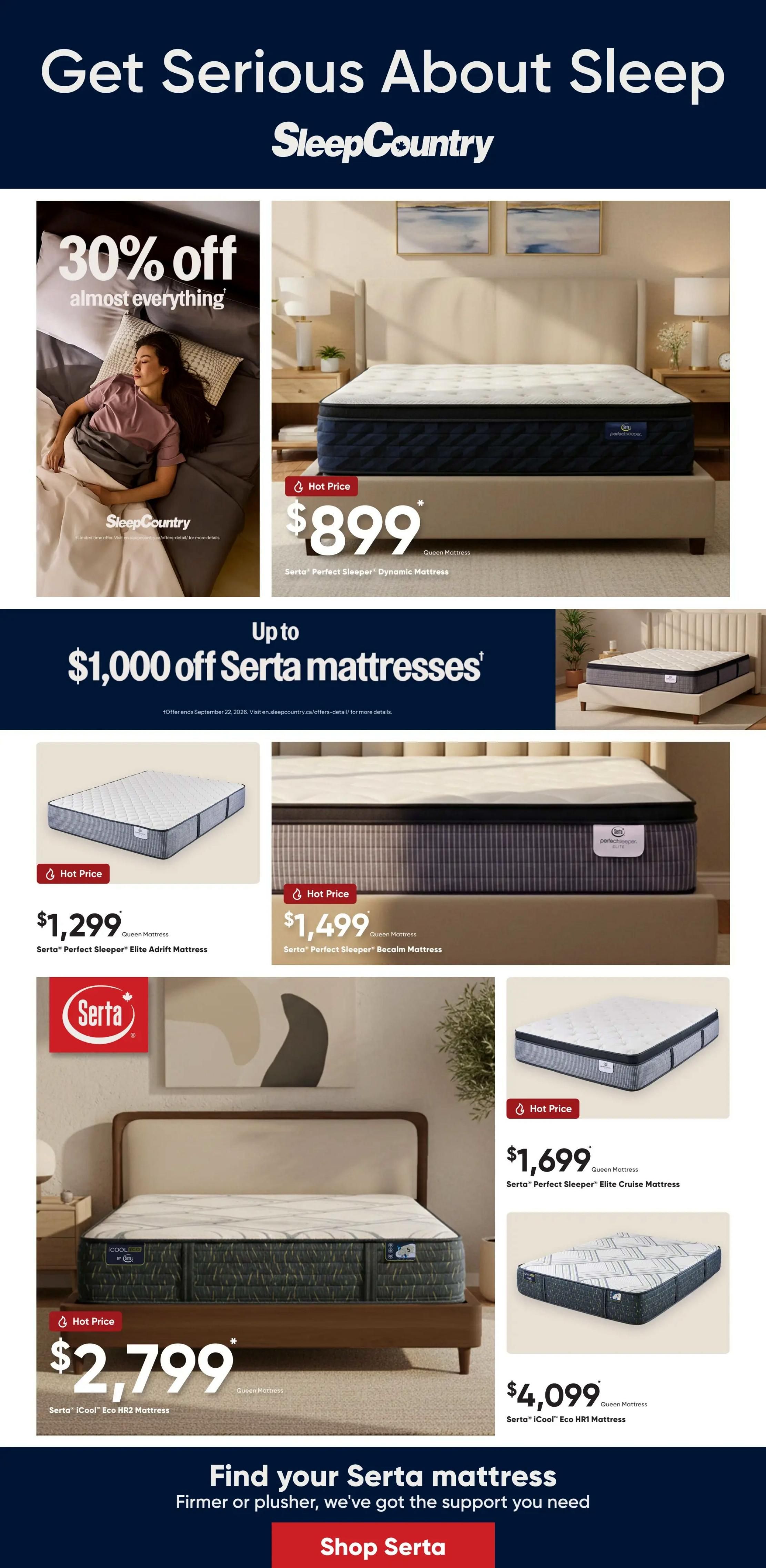 Sleep Country Flyer September 2 to 11