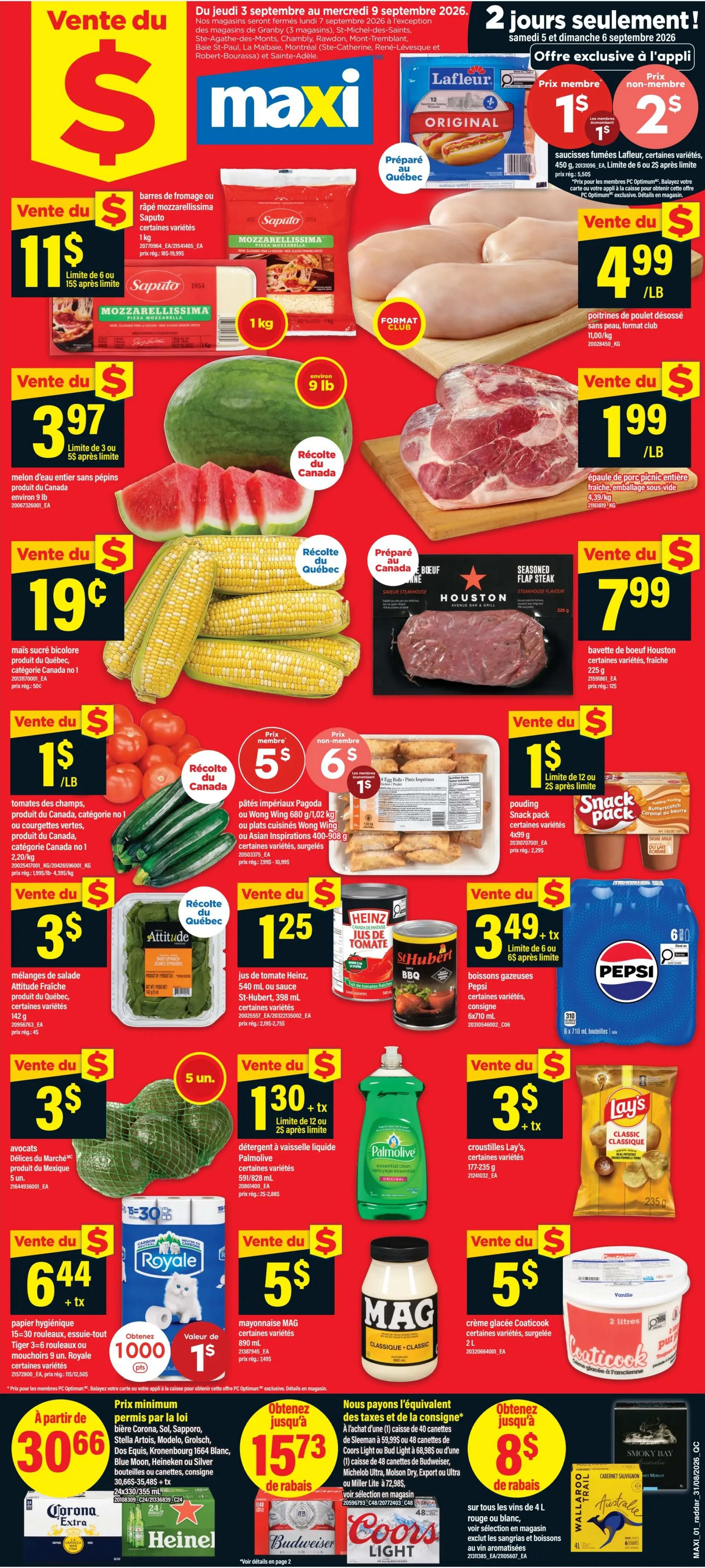 Maxi Flyer September 3 to 9
