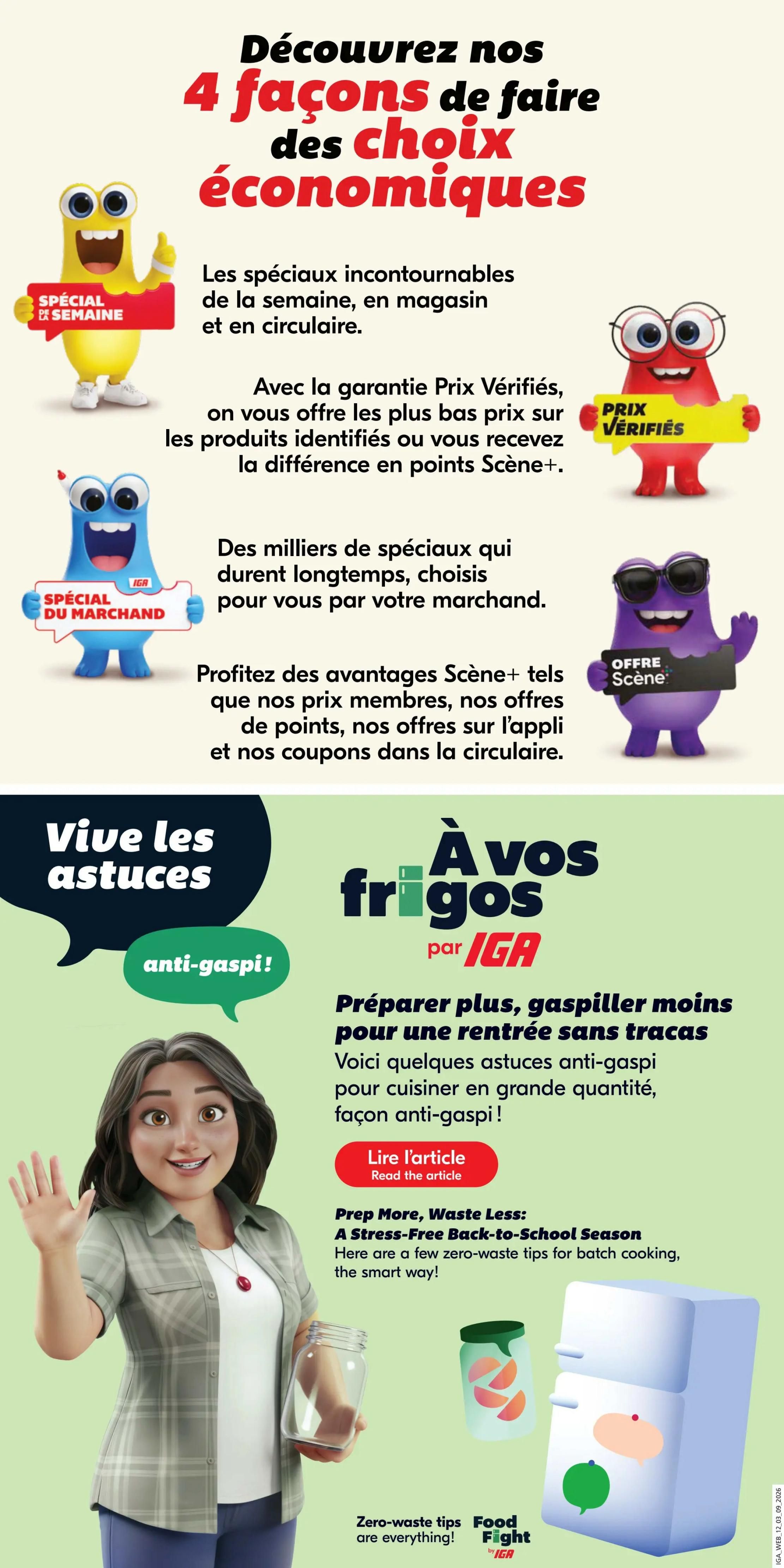 IGA (QC) Flyer September 3 to 9