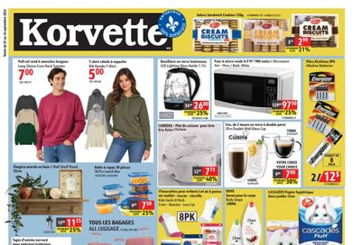 Korvette Flyer September 3 to 16