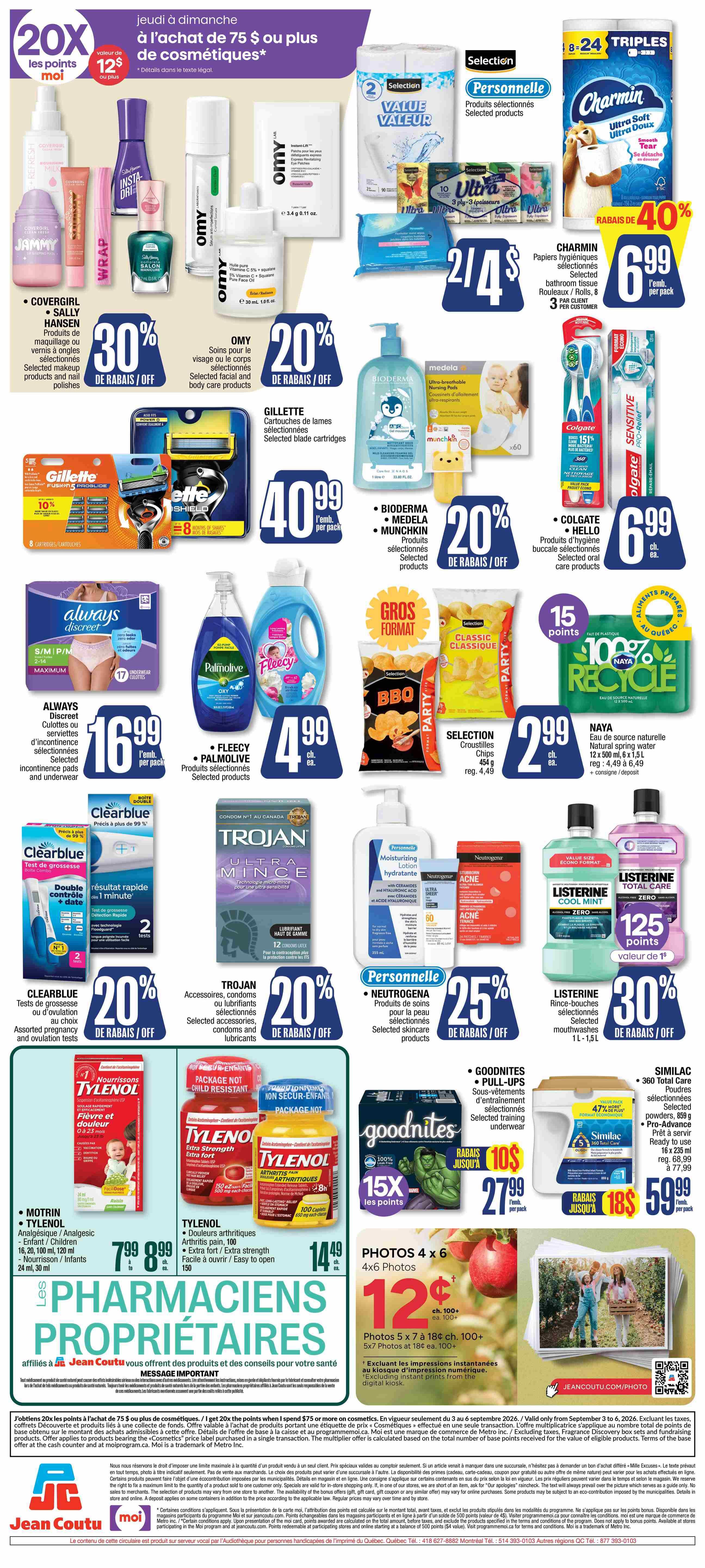 Jean Coutu Flyer September 3 to 9