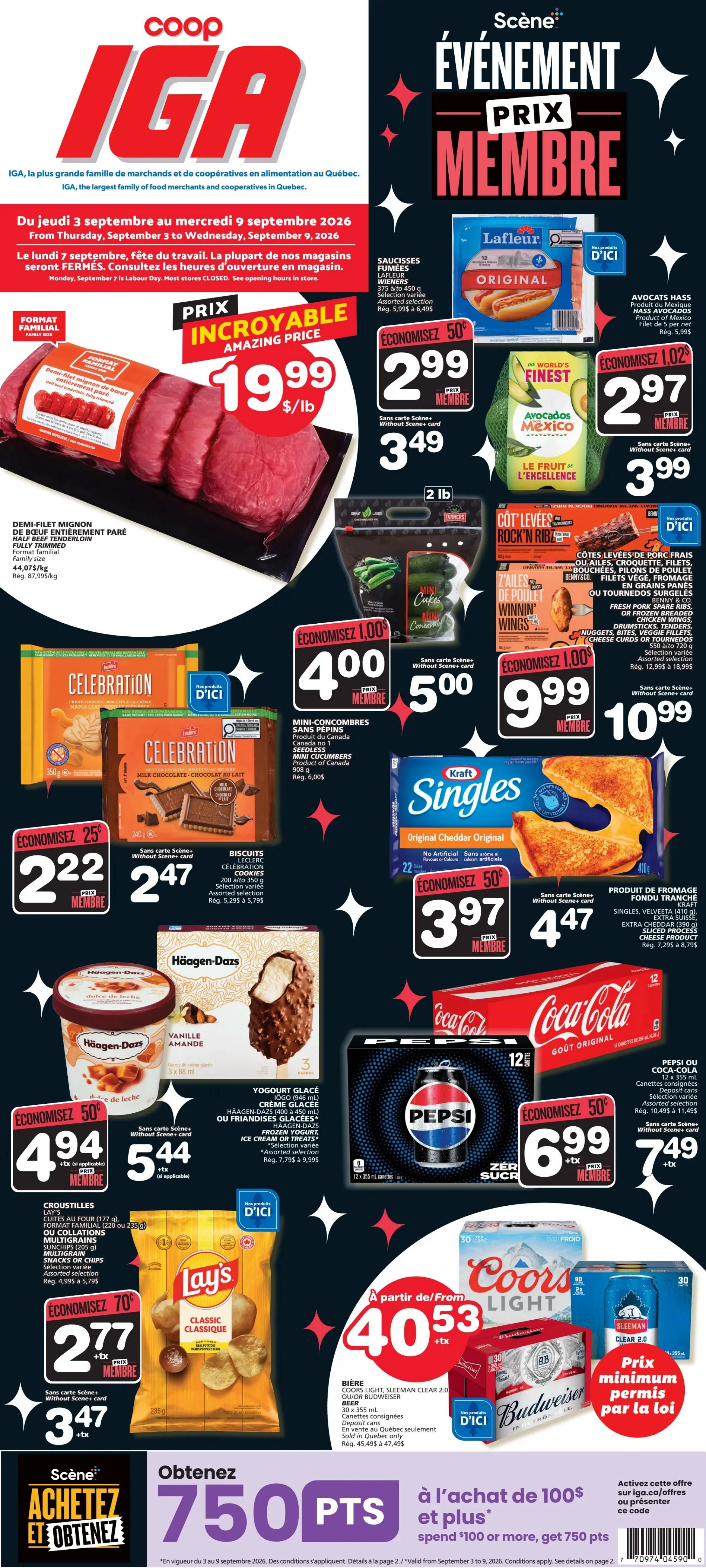 Coop IGA (QC) Flyer September 3 to 9