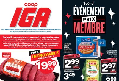 Coop IGA (QC) Flyer September 3 to 9