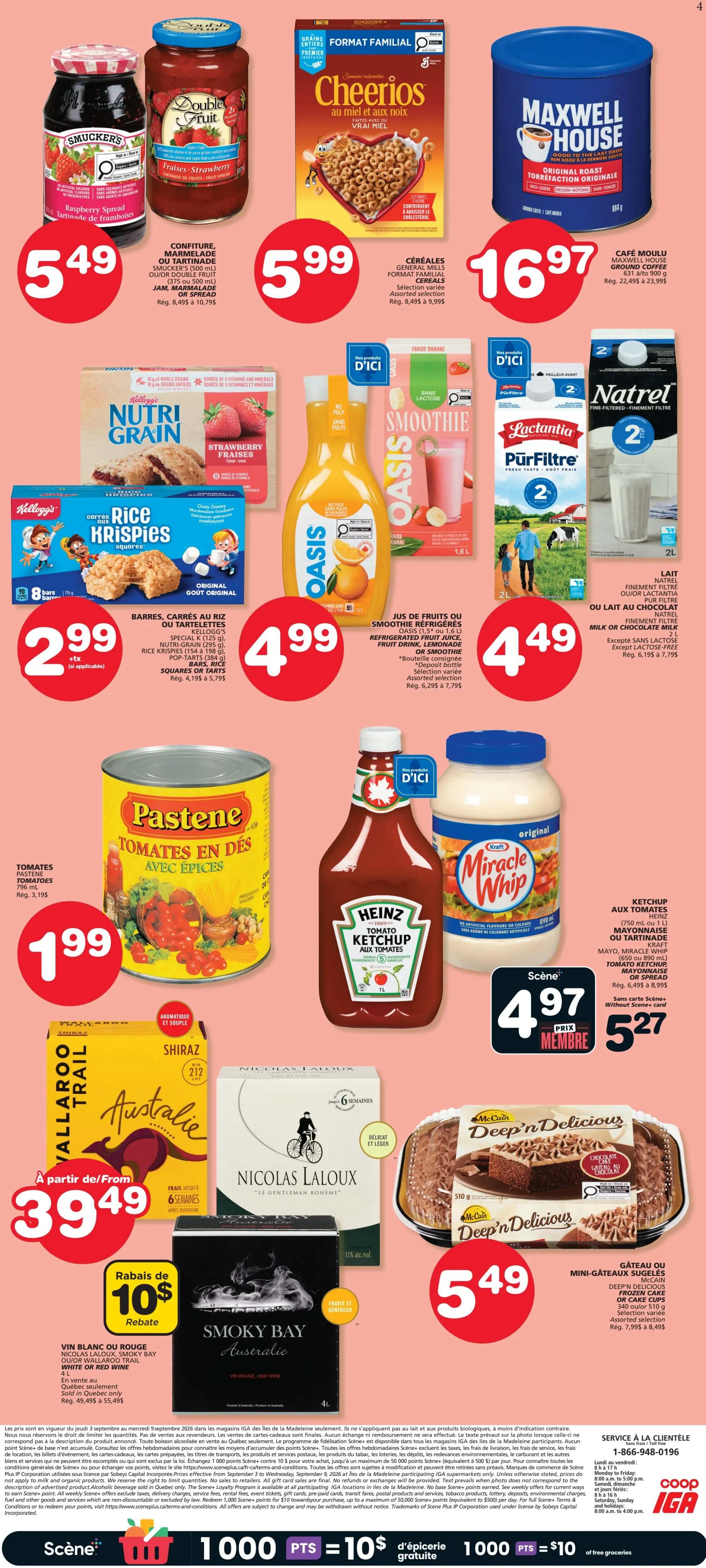 Coop IGA (QC) Flyer September 3 to 9