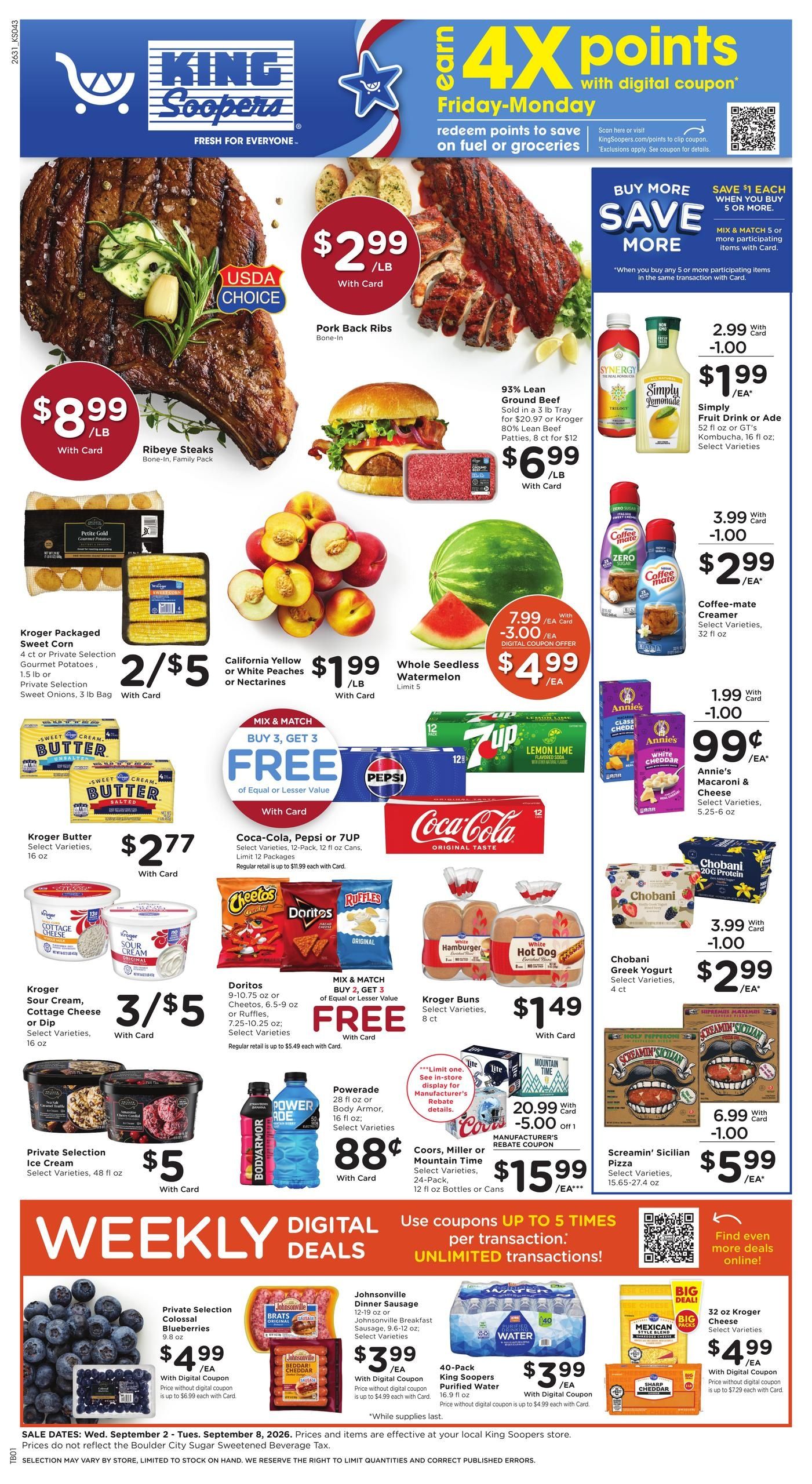 King Soopers (Boone-Pueblo Area, CO) Weekly Ad September 2 - 8, 2026