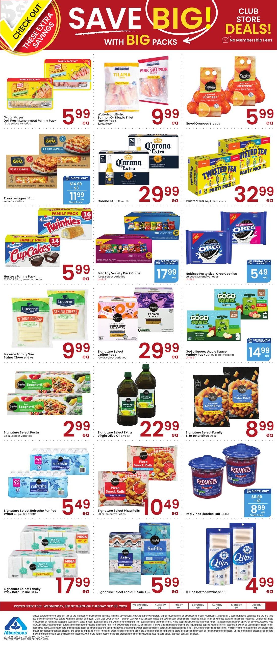 Albertsons (Belt Area, MT) Weekly Ad September 2 - 8, 2026