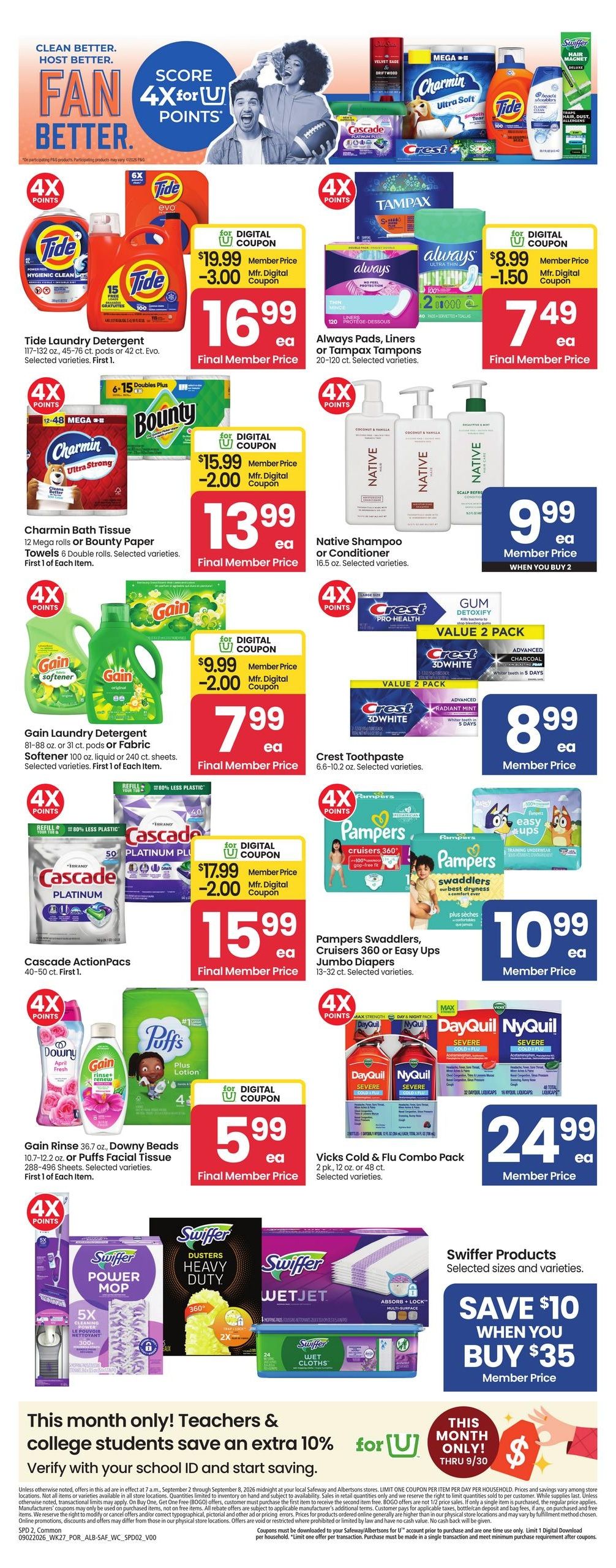 Albertsons (Bend Area, OR) Weekly Ad September 2 - 8, 2026