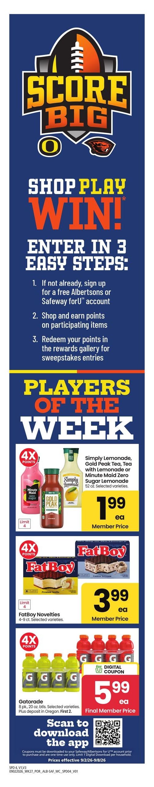 Albertsons (Bend Area, OR) Weekly Ad September 2 - 8, 2026