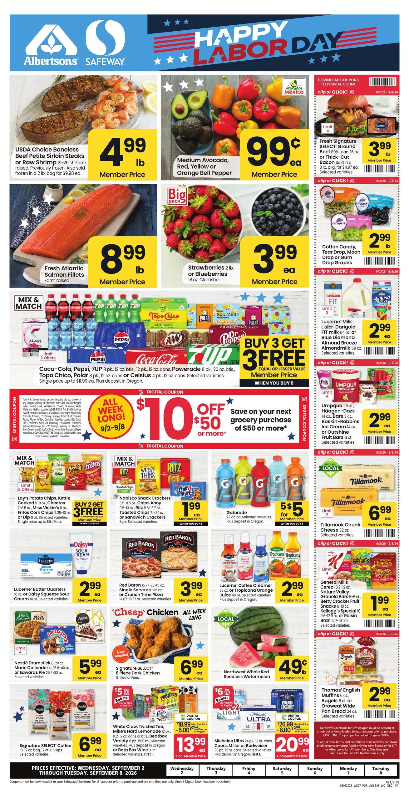 Albertsons (Bend Area, OR) Weekly Ad September 2 - 8, 2026