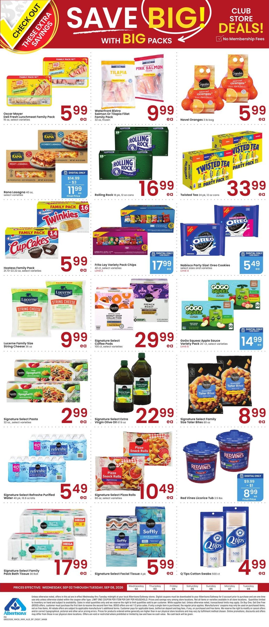 Albertsons (Rock Springs Area, WY) Weekly Ad September 2 - 8, 2026