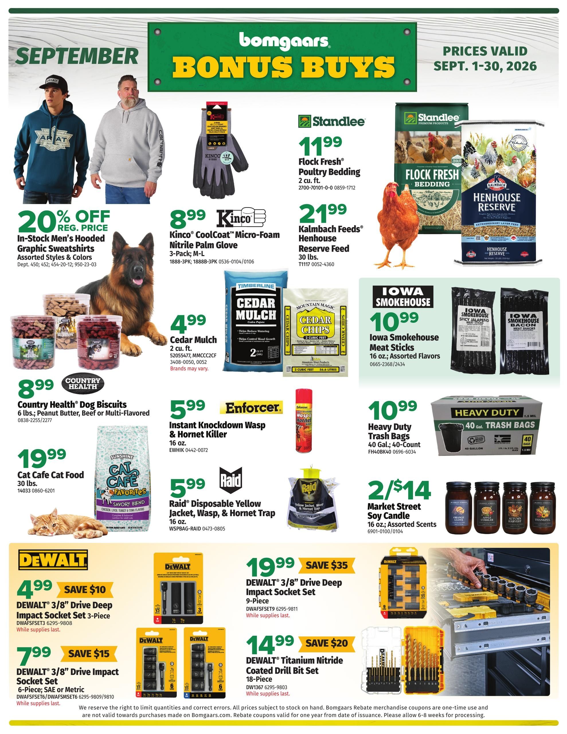 Bomgaars Bonus Buy Weekly Ad September 1 - 30, 2026