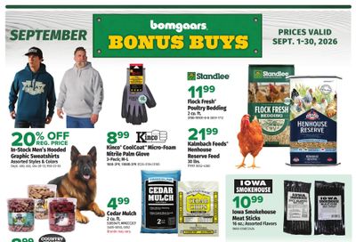Bomgaars Bonus Buy Weekly Ad September 1 - 30, 2026