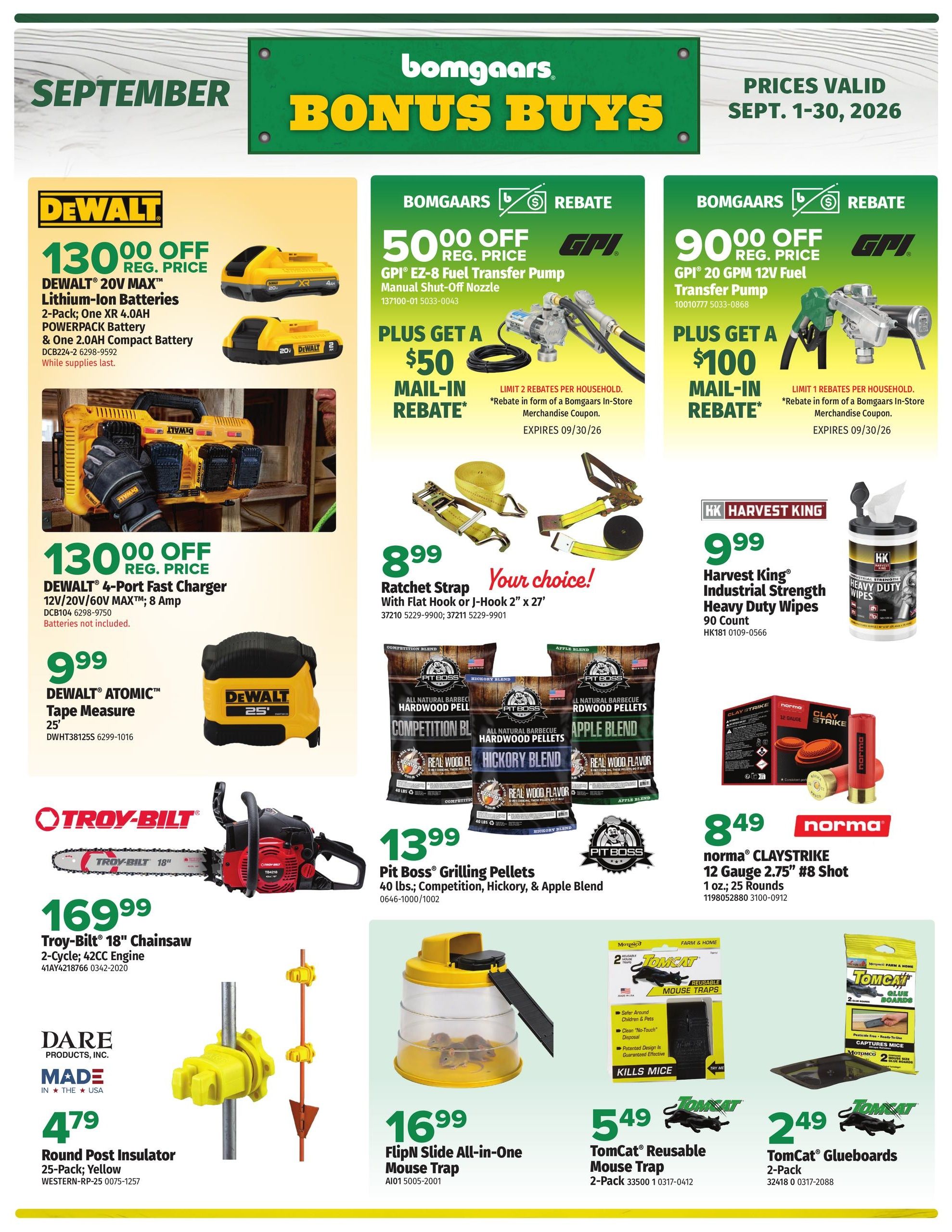 Bomgaars Bonus Buy Weekly Ad September 1 - 30, 2026