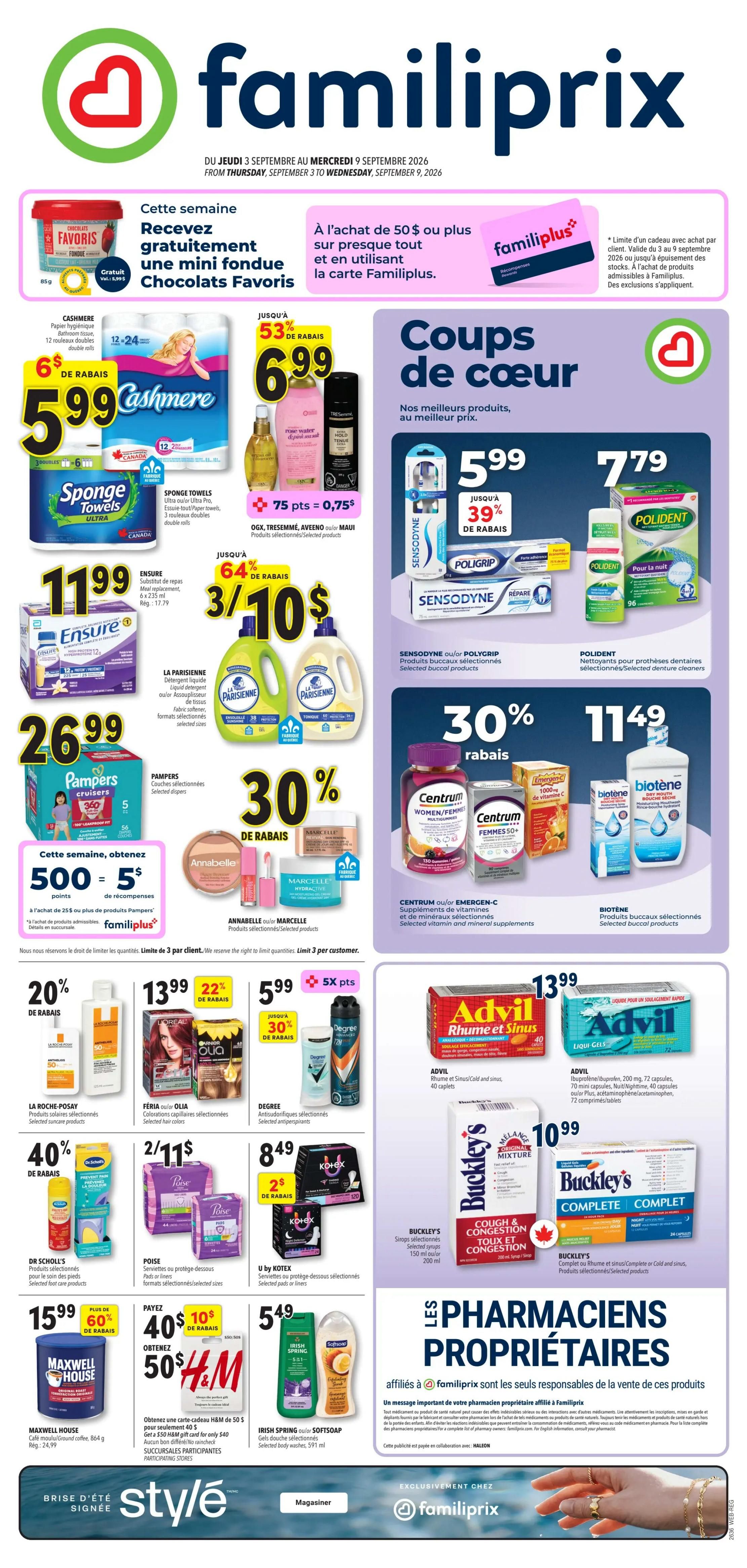 Familiprix Flyer September 3 to 9