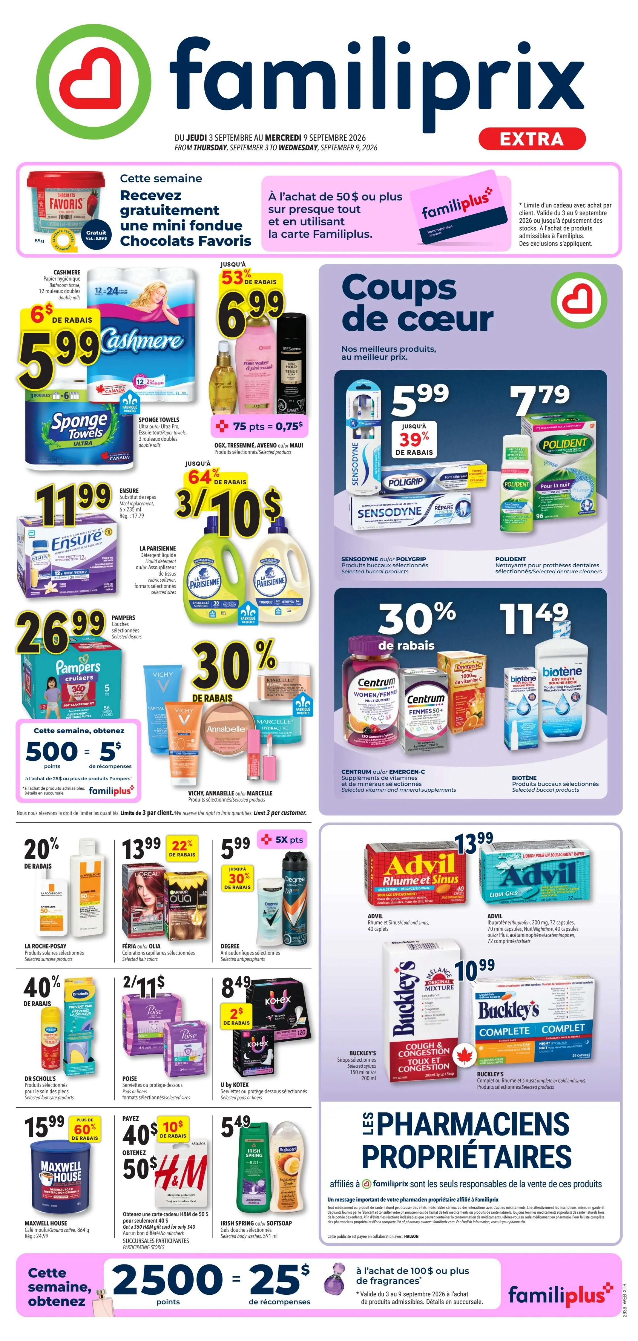 Familiprix Extra Flyer September 3 to 9