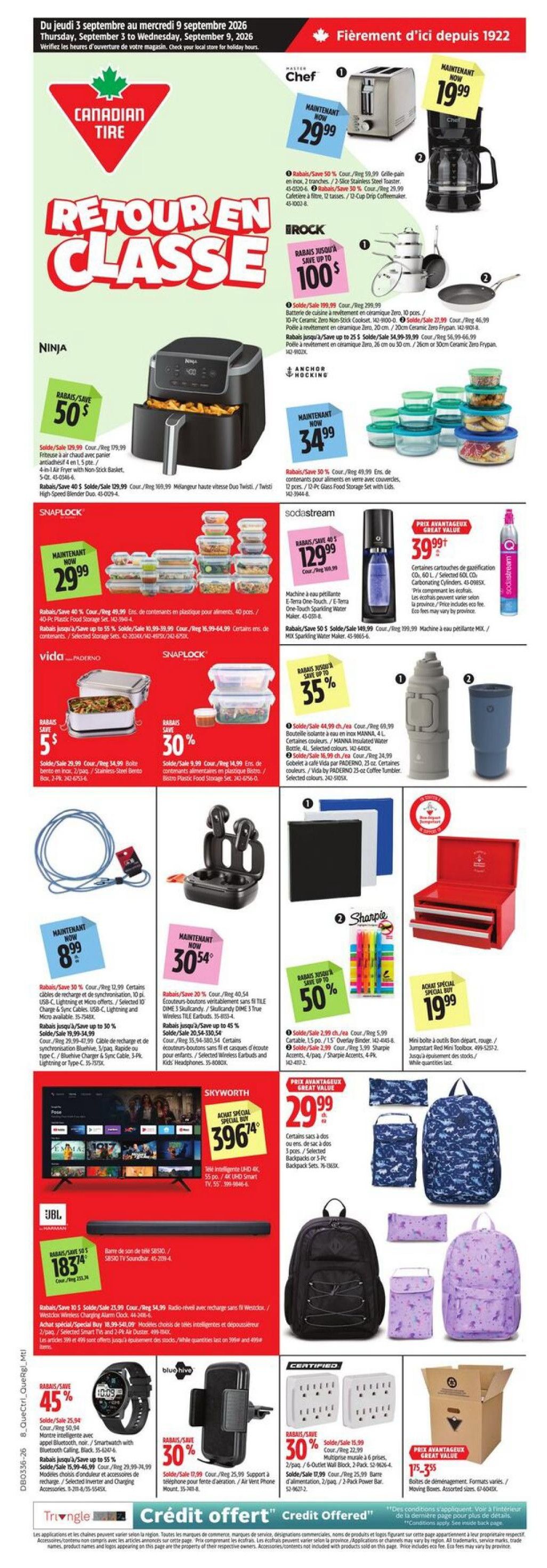 Canadian Tire (QC) Flyer September 3 to 9