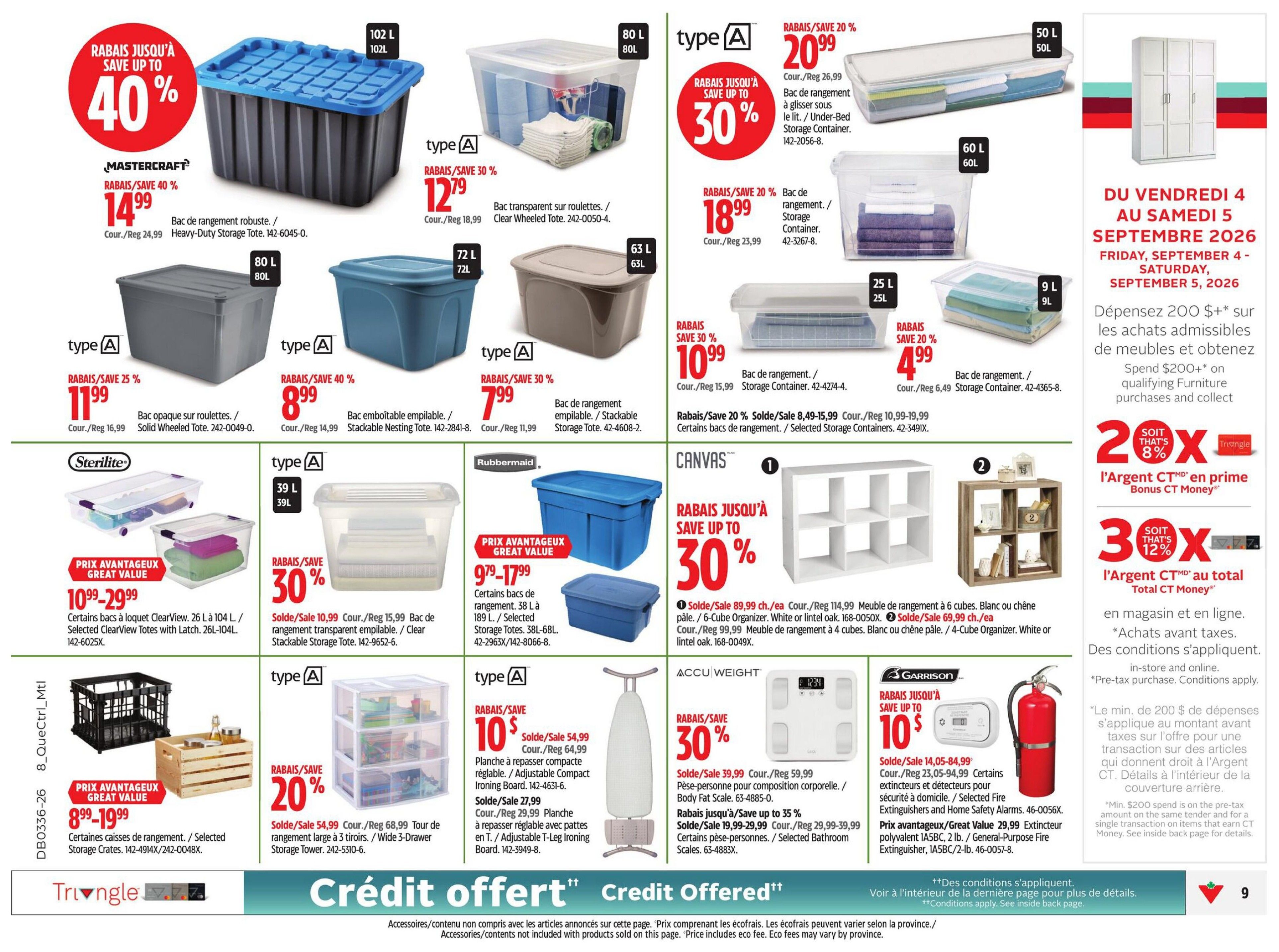 Canadian Tire (QC) Flyer September 3 to 9