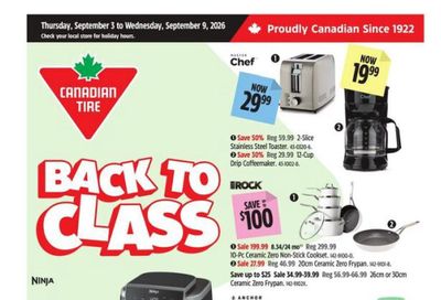 Canadian Tire (Atlantic) Flyer September 3 to 9