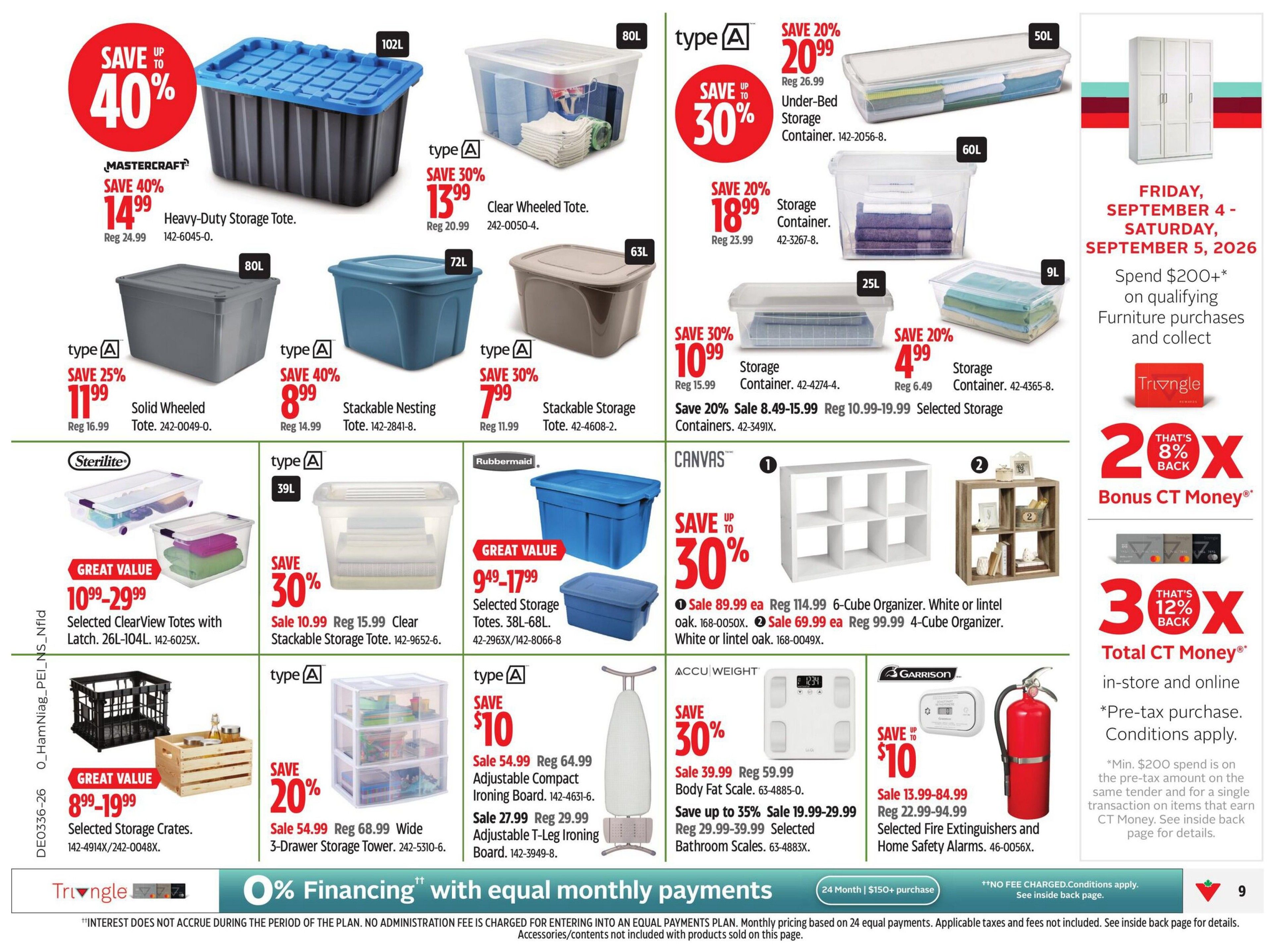 Canadian Tire (Atlantic) Flyer September 3 to 9
