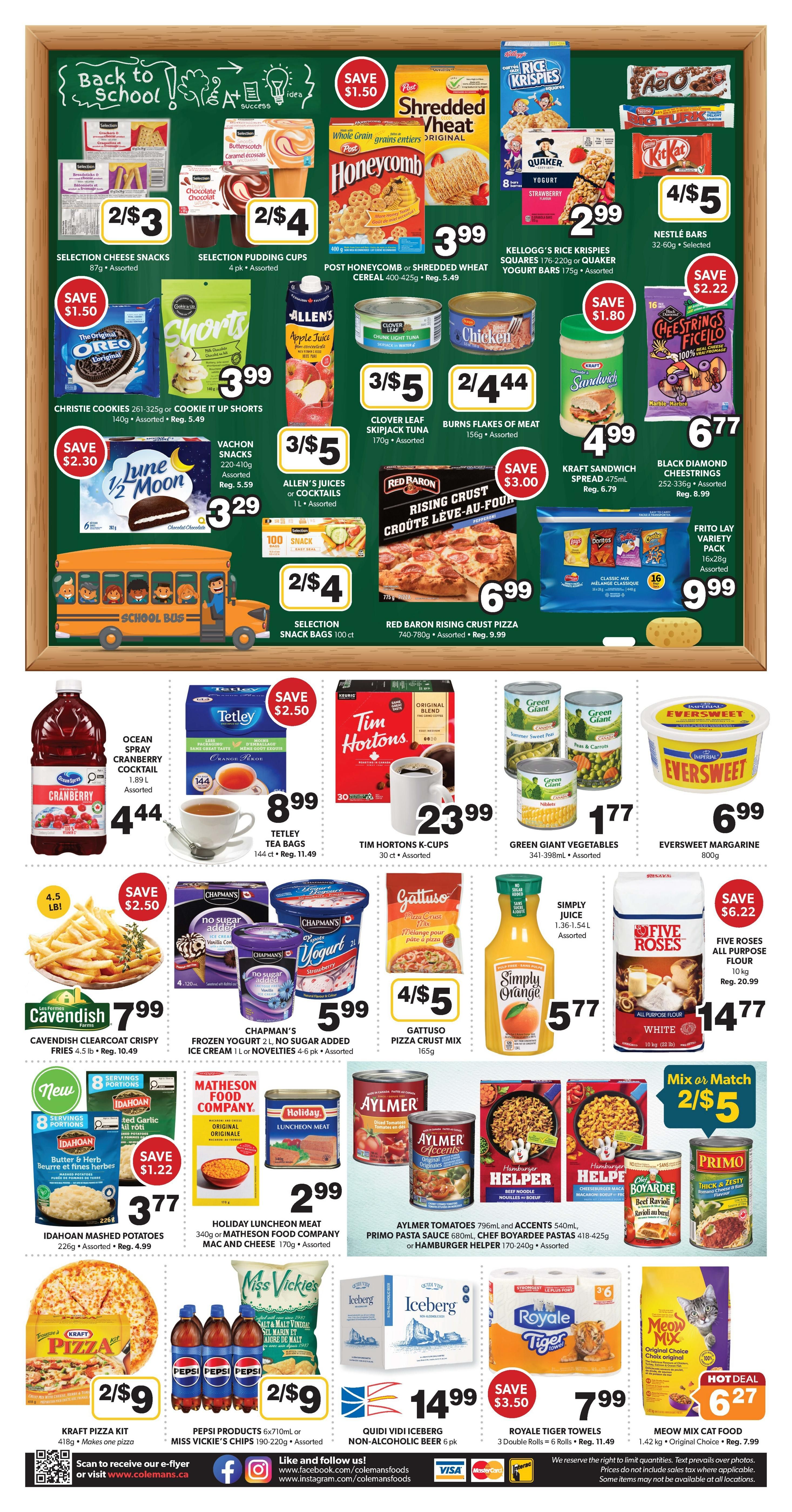 Coleman's Flyer September 3 to 9