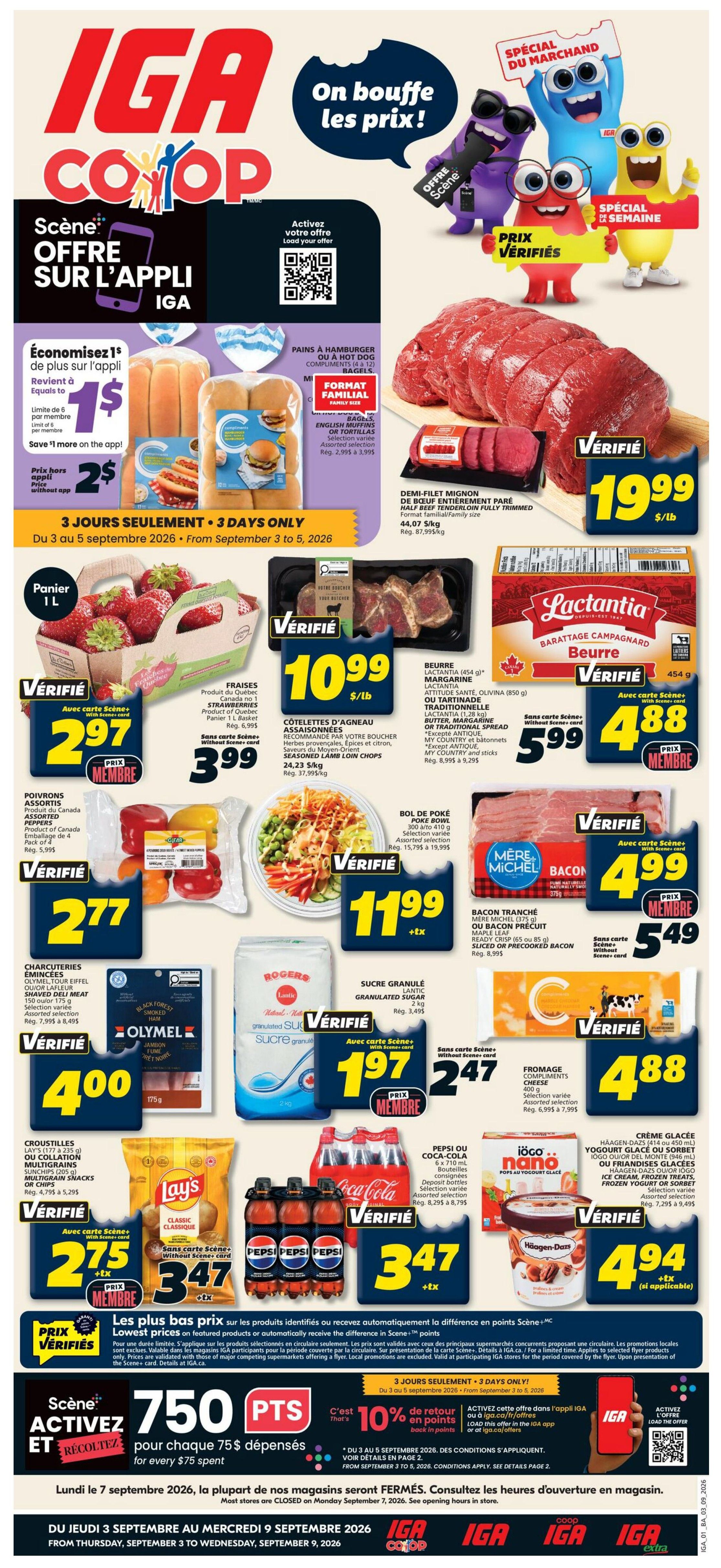 IGA (NB) Flyer September 3 to 9