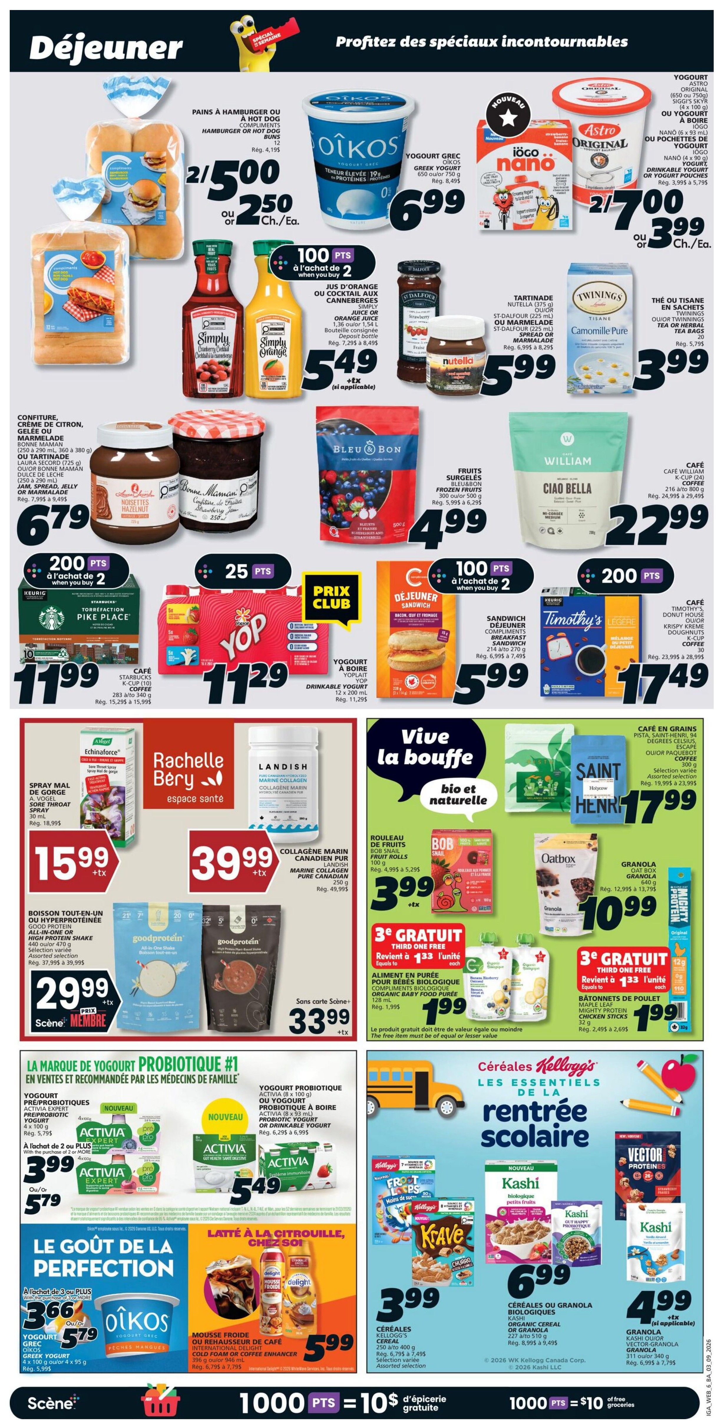 IGA (NB) Flyer September 3 to 9