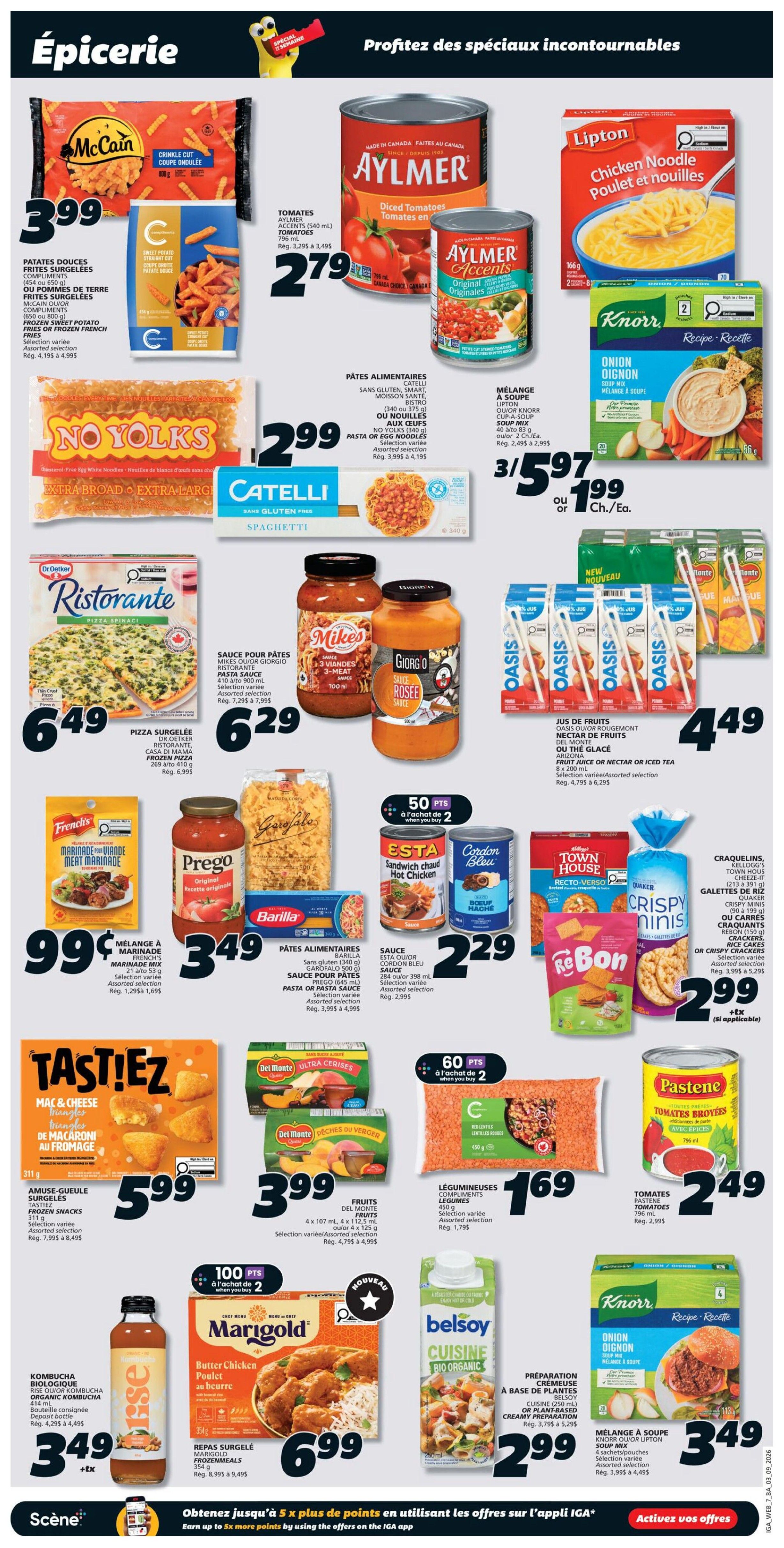 IGA (NB) Flyer September 3 to 9