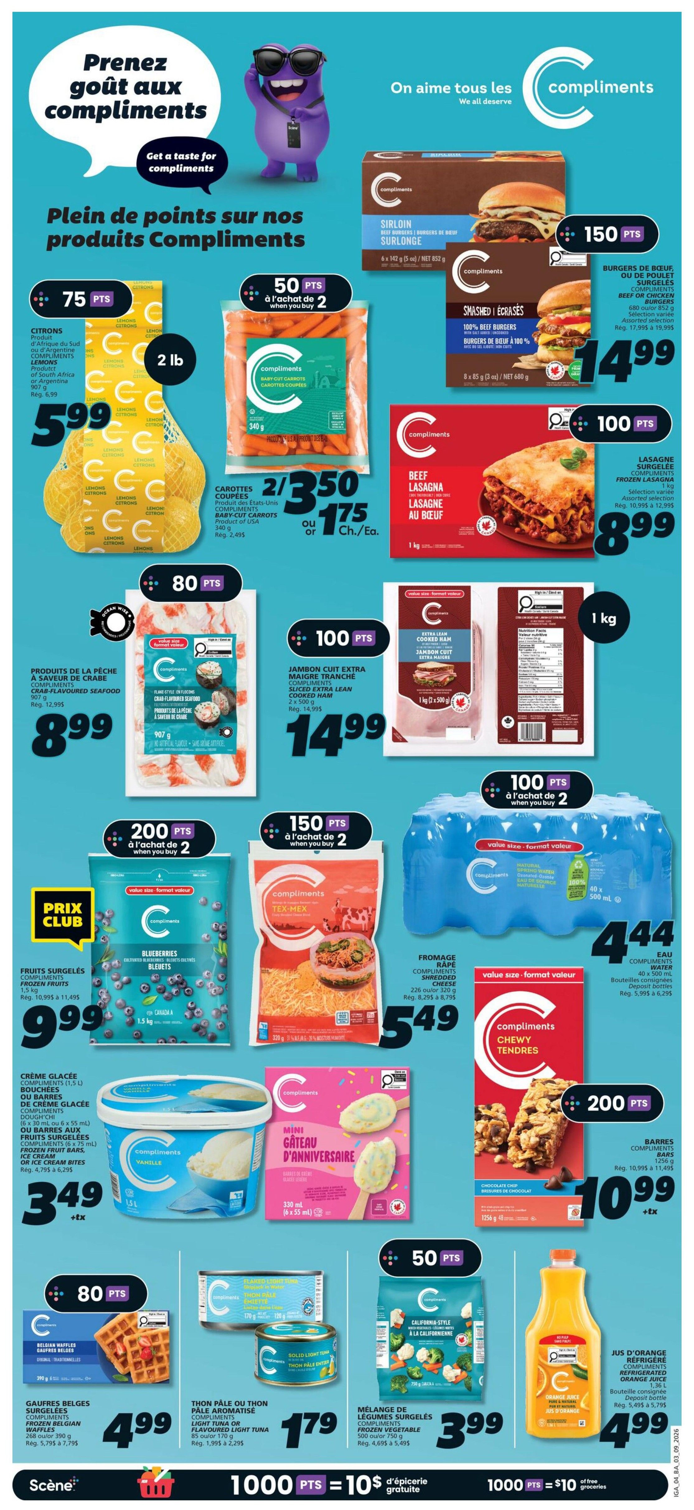 IGA (NB) Flyer September 3 to 9