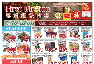 First Choice Supermarket Flyer November 15 to 21