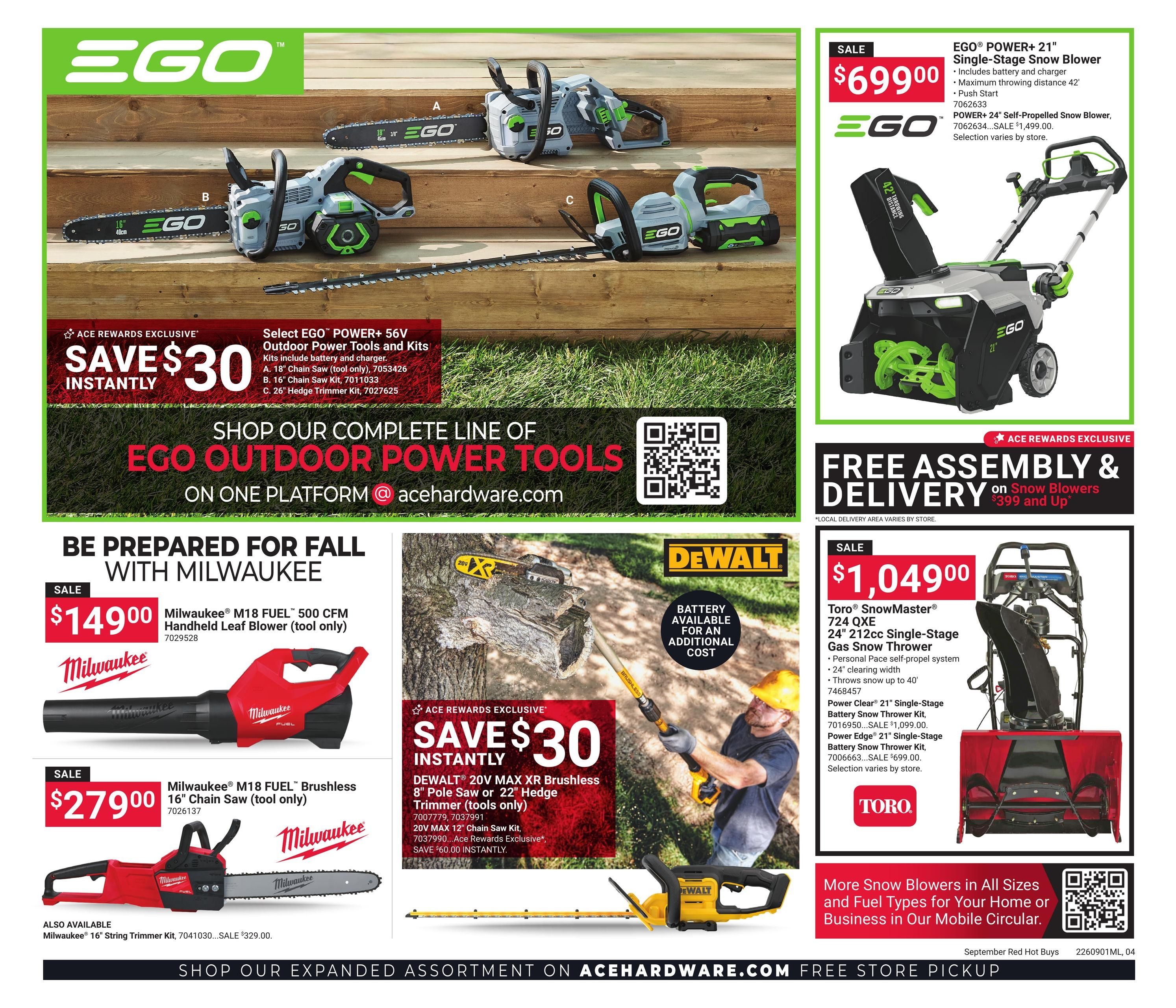 Costello's Ace (Annapolis Area, MD) Weekly Ad September 1 - 30, 2026