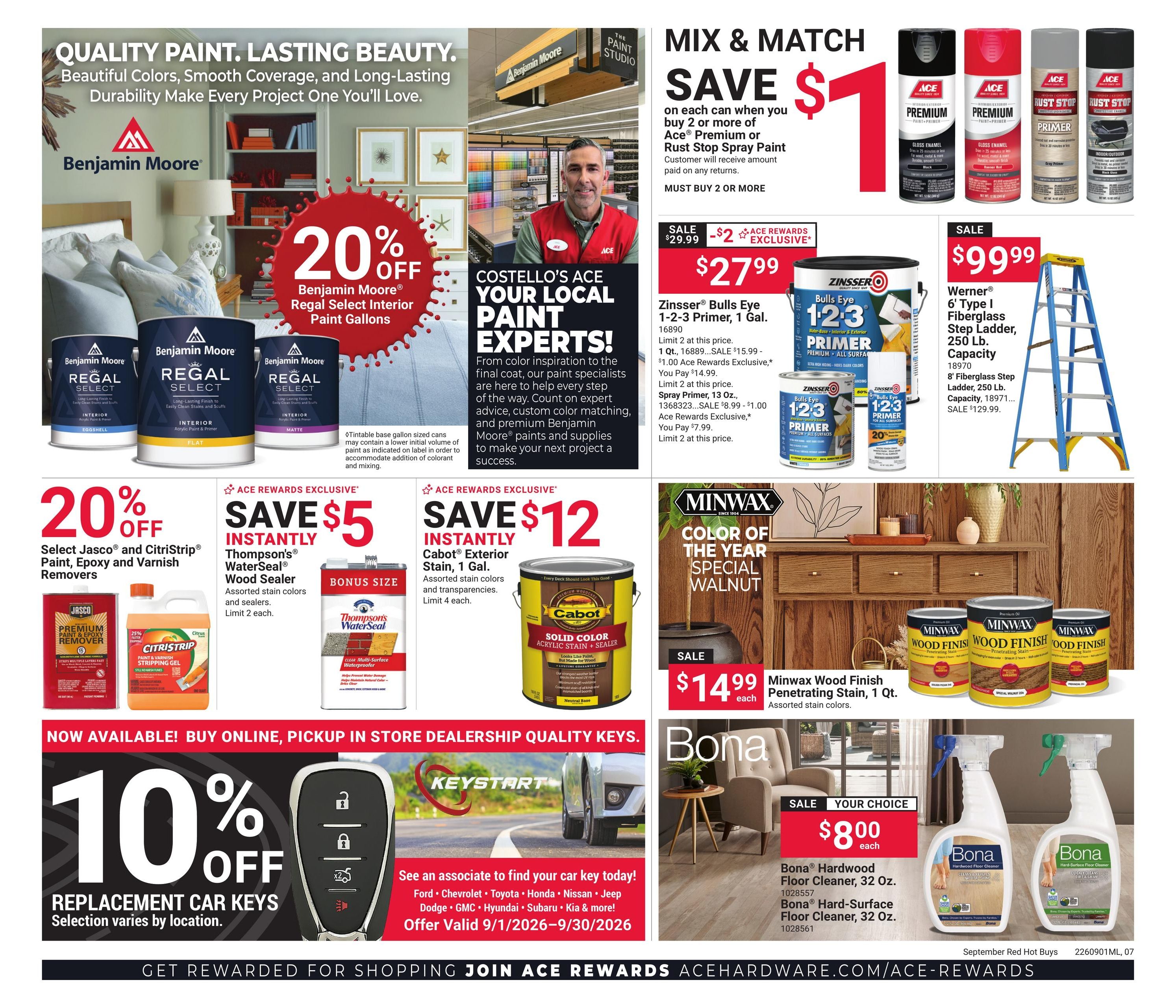 Costello's Ace (Annapolis Area, MD) Weekly Ad September 1 - 30, 2026