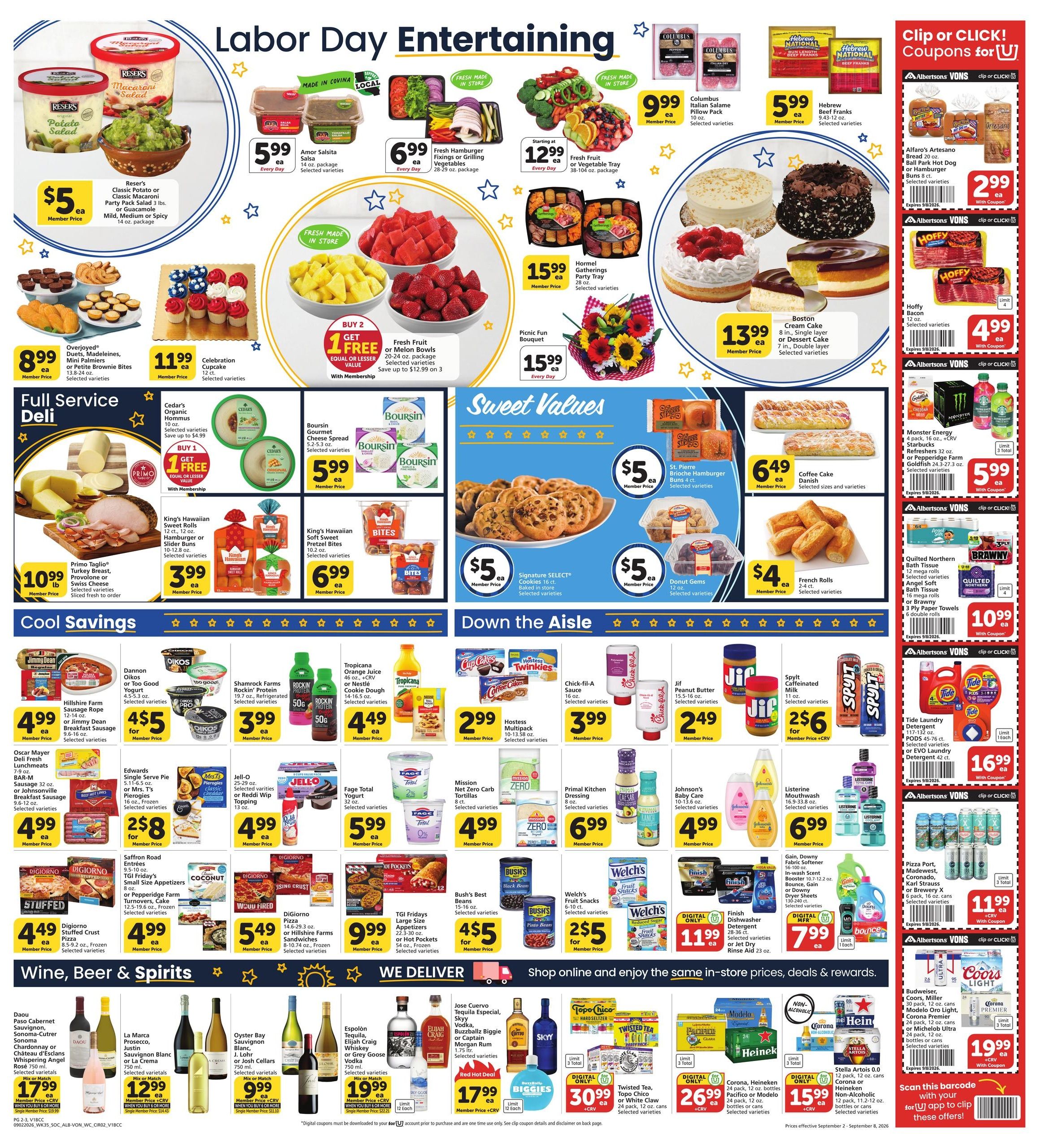 Albertsons (Hesperia Area, CA) Weekly Ad September 2 - 8, 2026